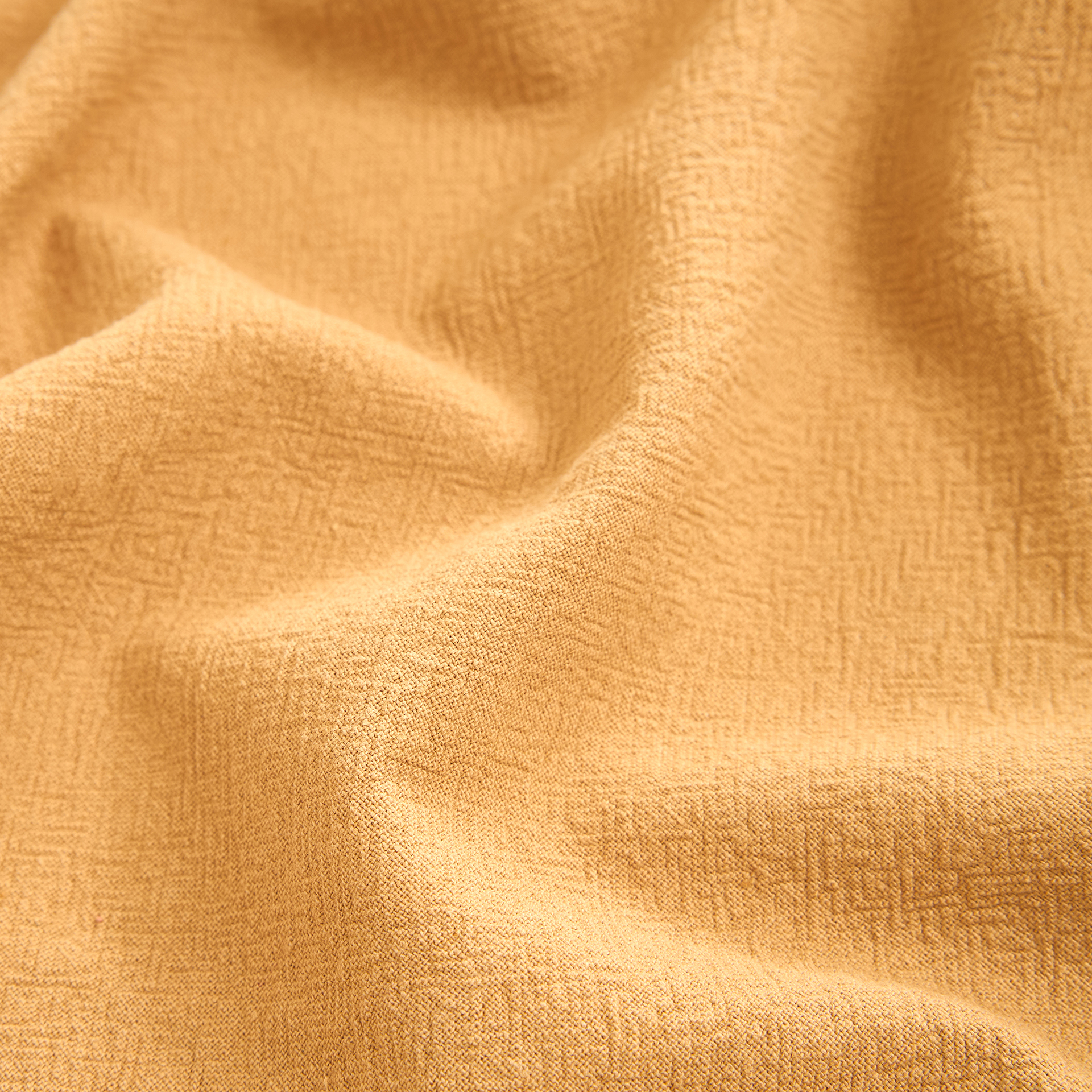 Mantel de algodón con flecos mostaza 140x250cm