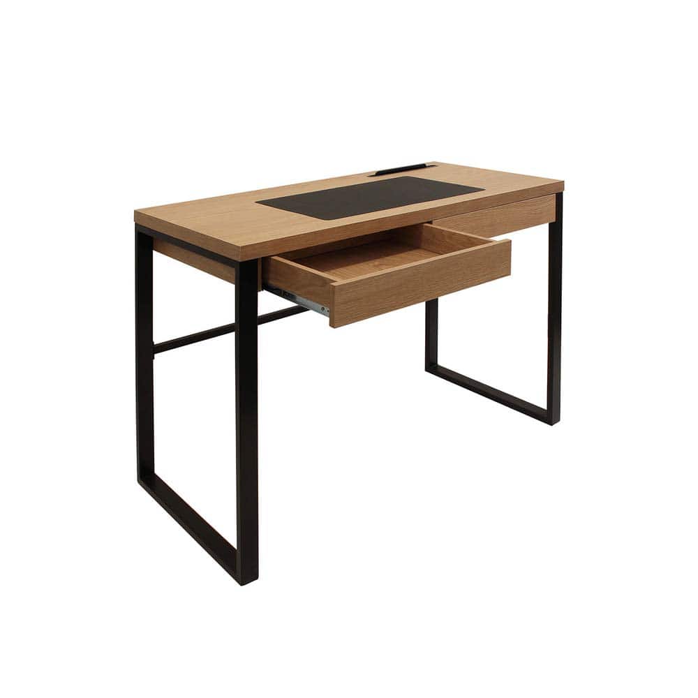 Escritorio de madera y metal 100x50x74cm
