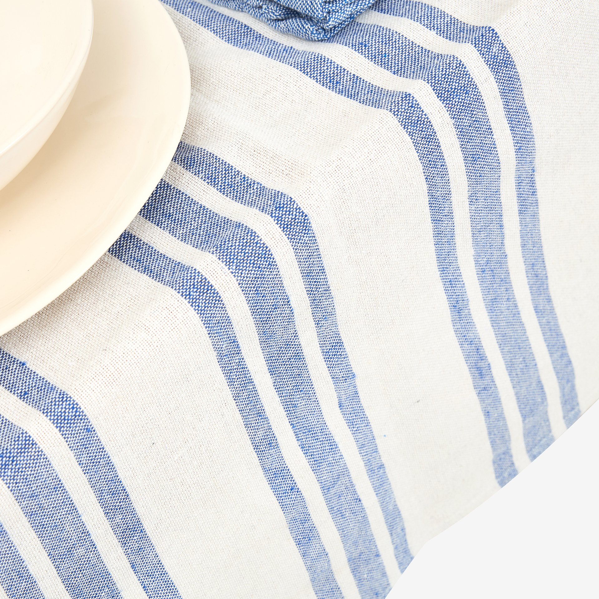 Mantel de algod&oacute;n rayas gruesas Maya 150x250cm