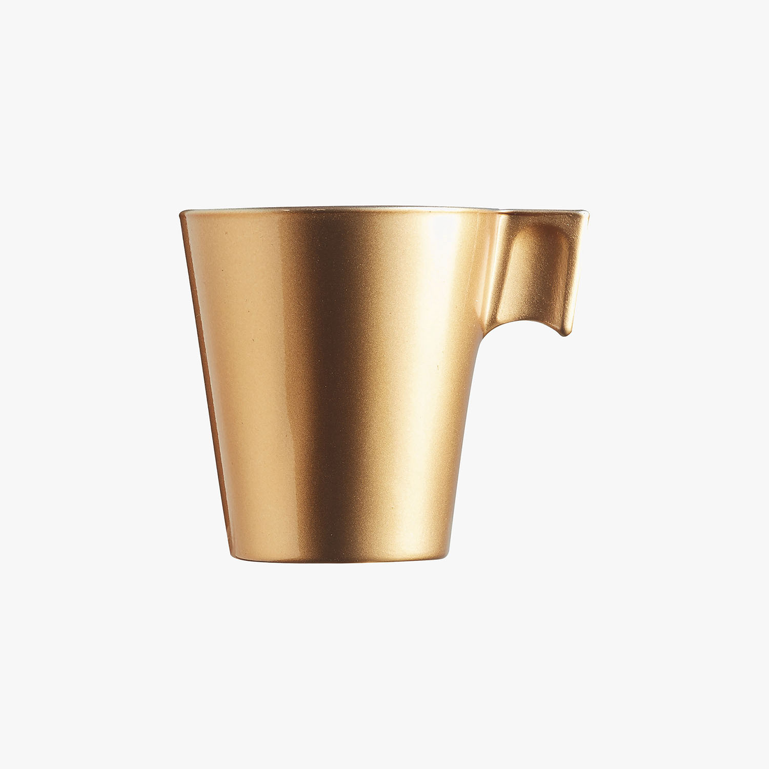 Taza de vidrio dorada Flashy 8cl