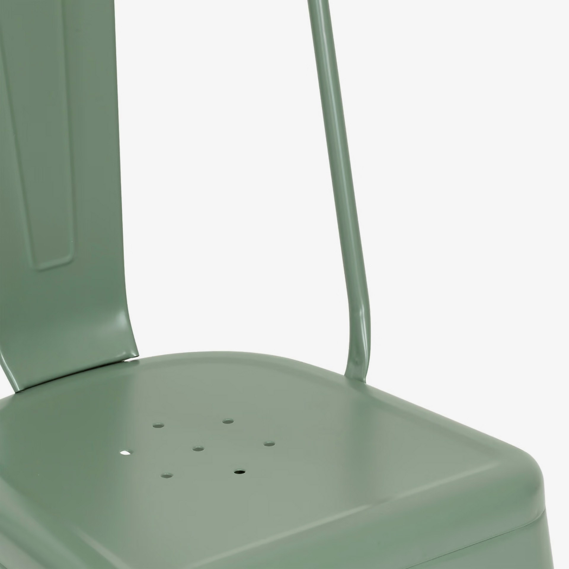 Silla de comedor verde de metal Favel 