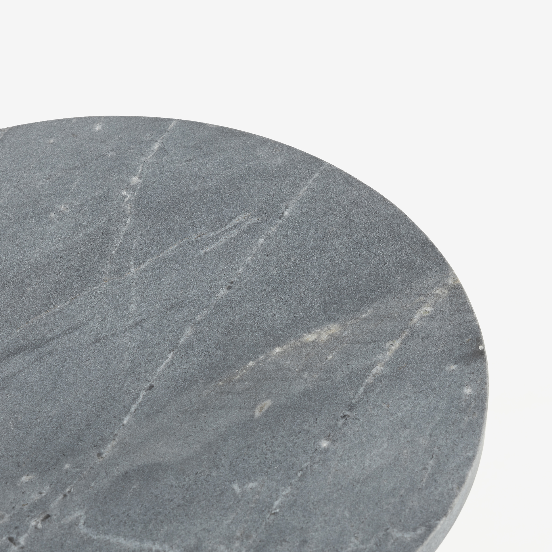 Mesa auxiliar de mármol gris Kern Ø35x61cm Clau&Chloe