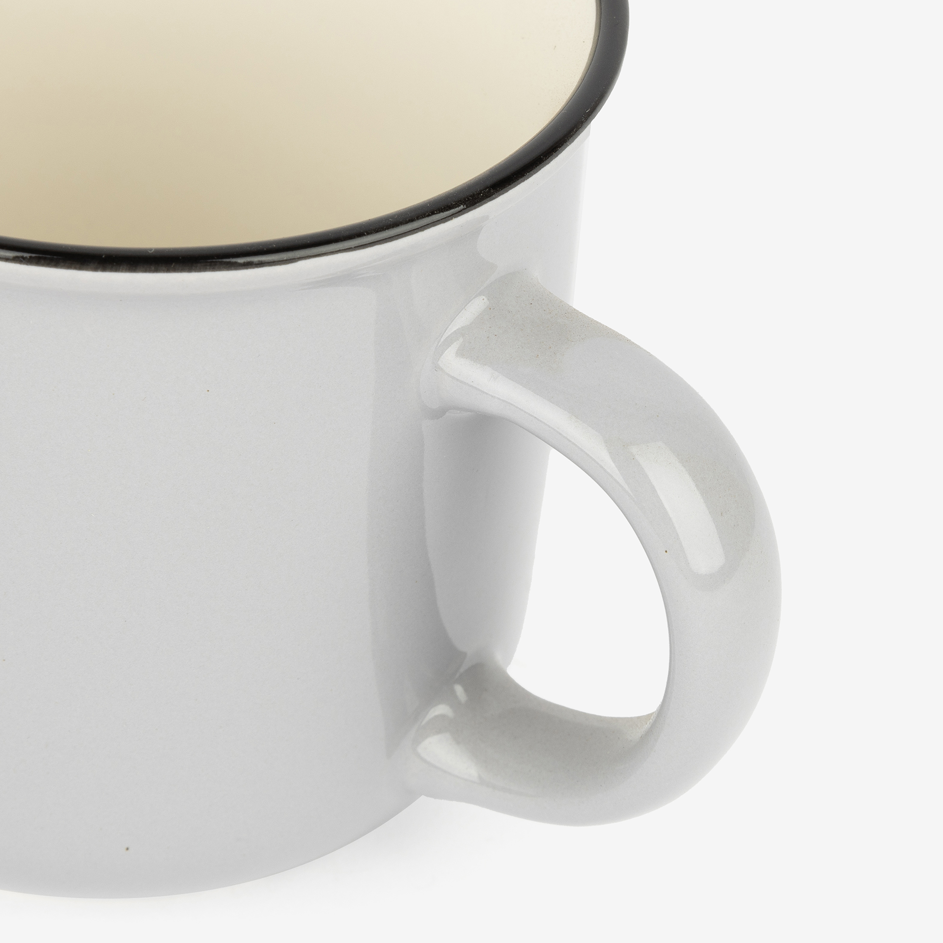 Mug de porcelana gris Alessandro 42cl