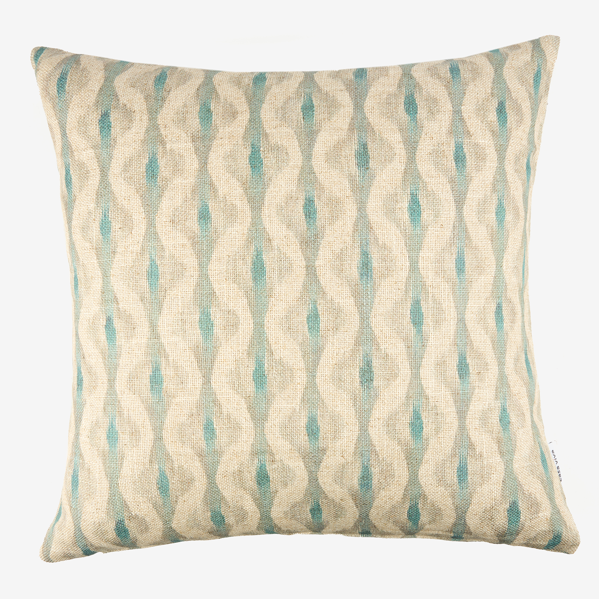 Funda de cojín de algodón beige Tribal 45x45cm