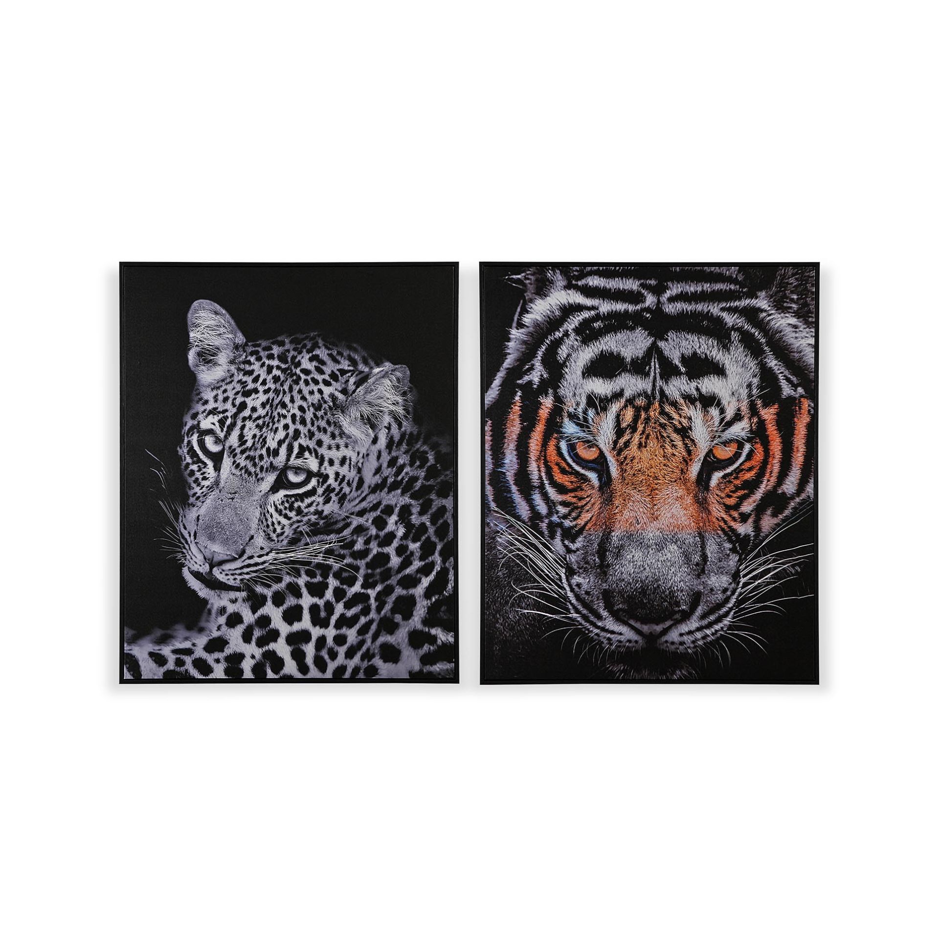 Lienzo con marco de madera Felino 100x80cm en varios modelos