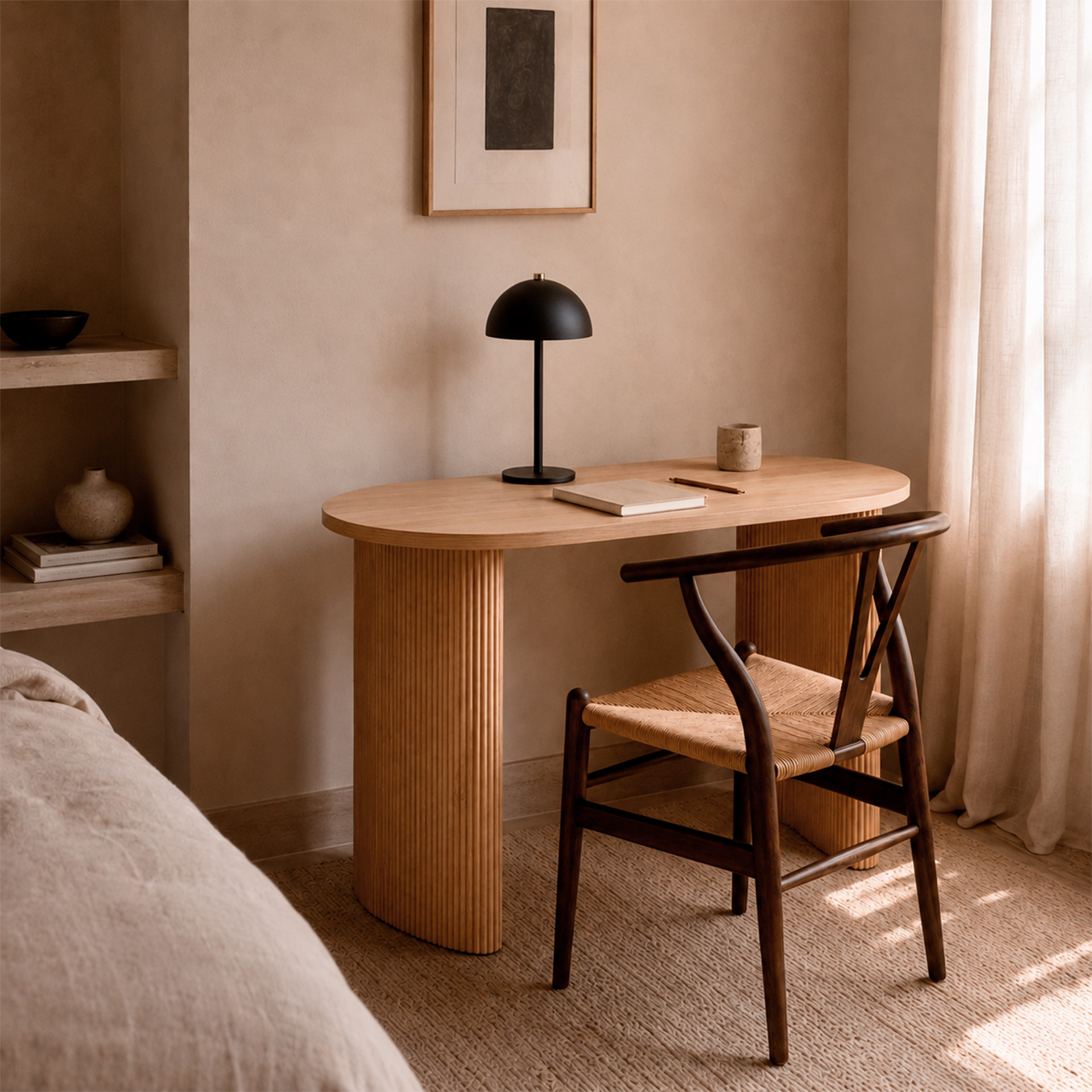 Escritorio de madera MDF Harbin 120x60x76cm