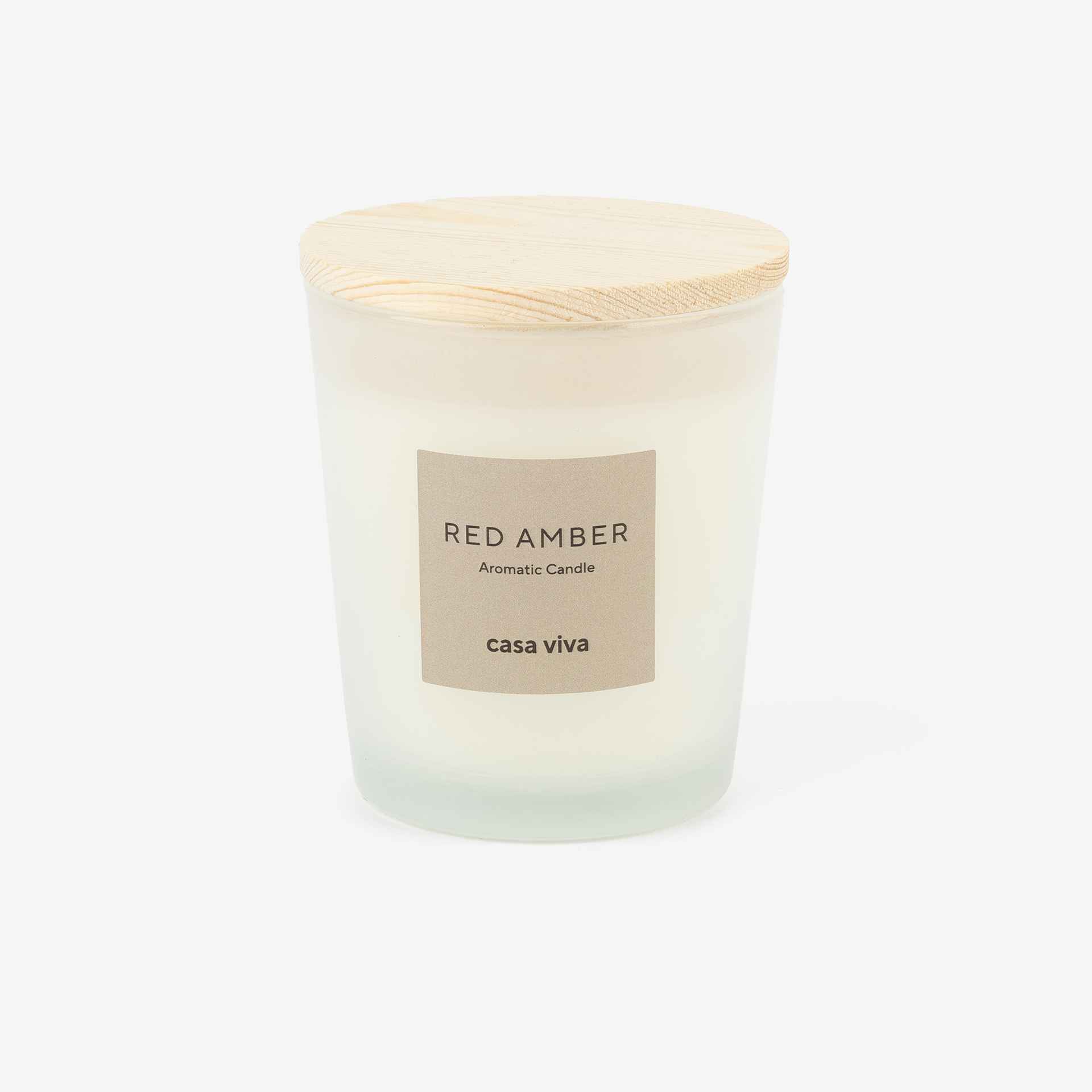 Vela aromática Red Amber en vaso de cristal 180gr Casa Viva