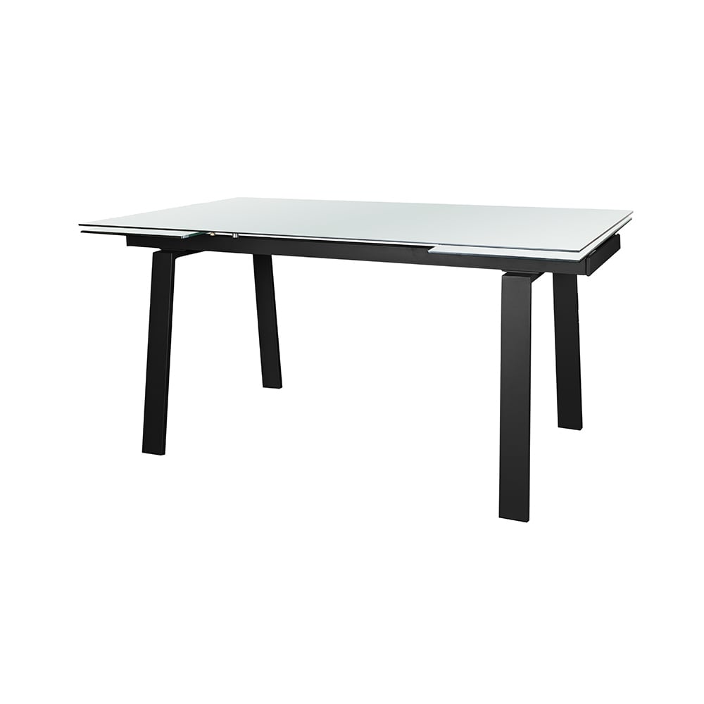 Mesa de comedor de cristal extensible Dallas 160/240x90x75cm
