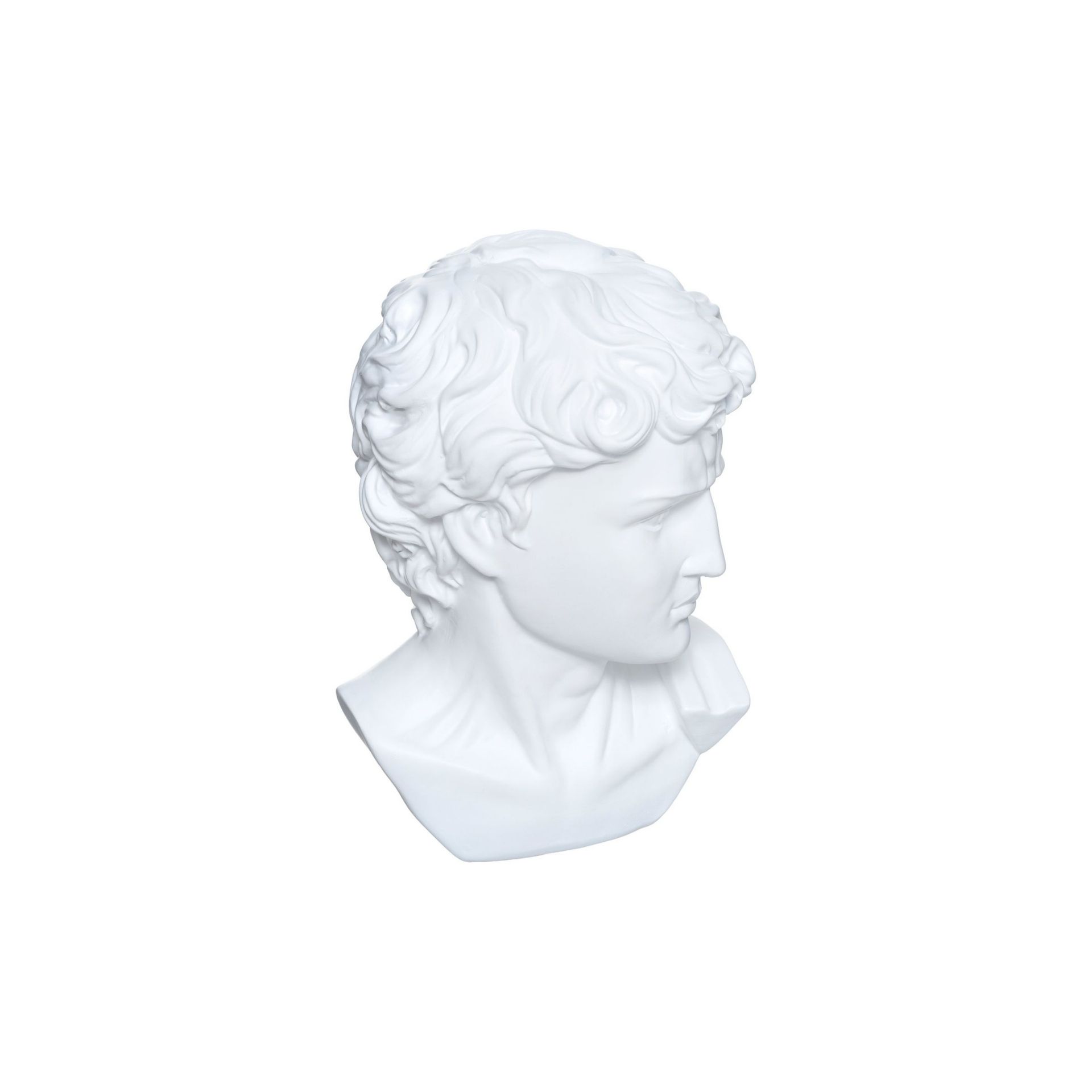 Figura decorativa blanca David 26cm