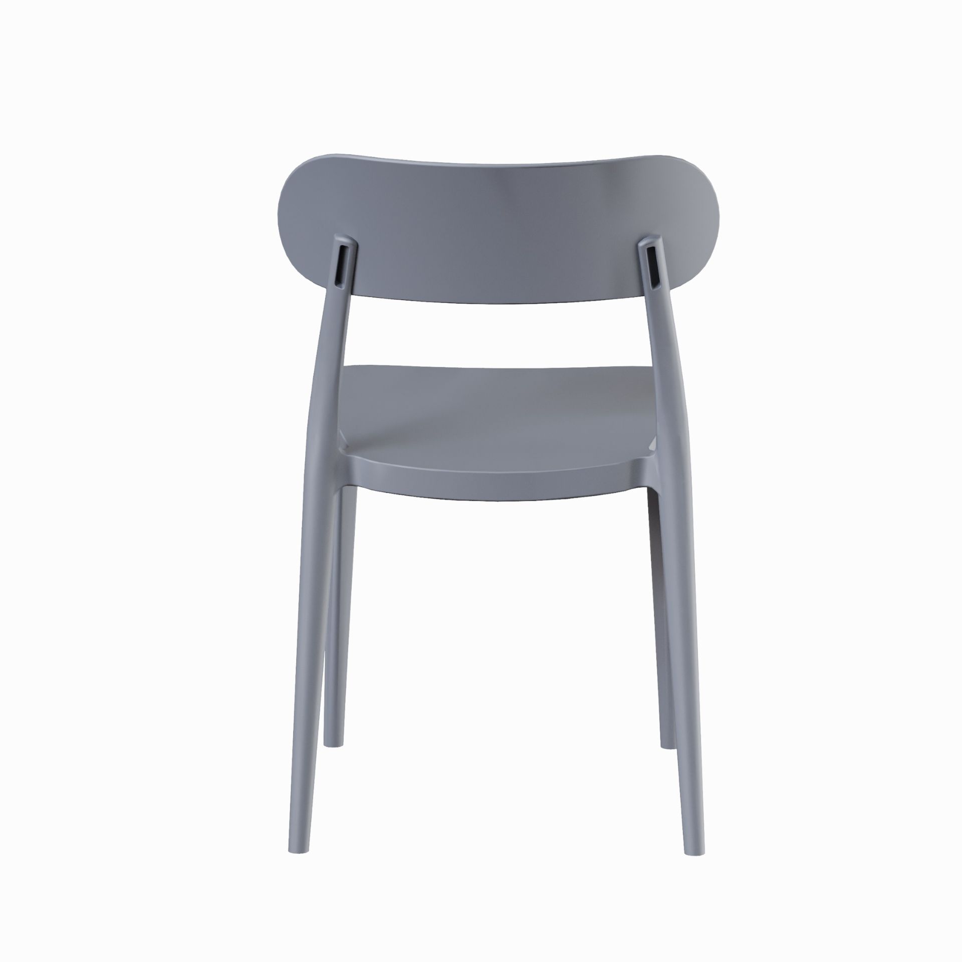 Silla de comedor de polipropileno gris Nesta 45x42x77cm