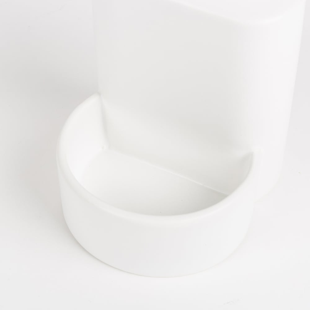 Dispensador de jab&oacute;n de cocina de cer&aacute;mica blanca mate