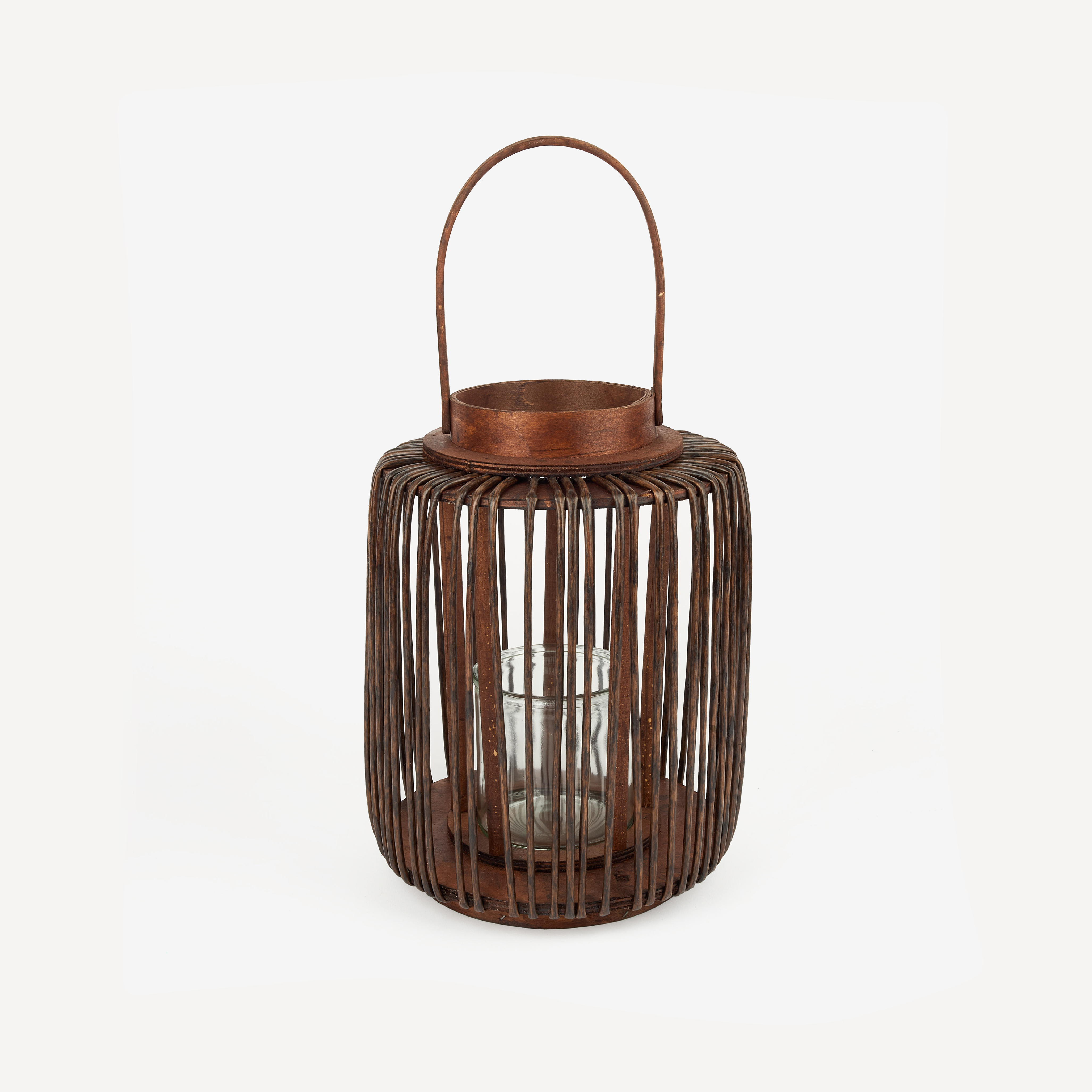 Farol de madera Bhima &Oslash;20x25cm