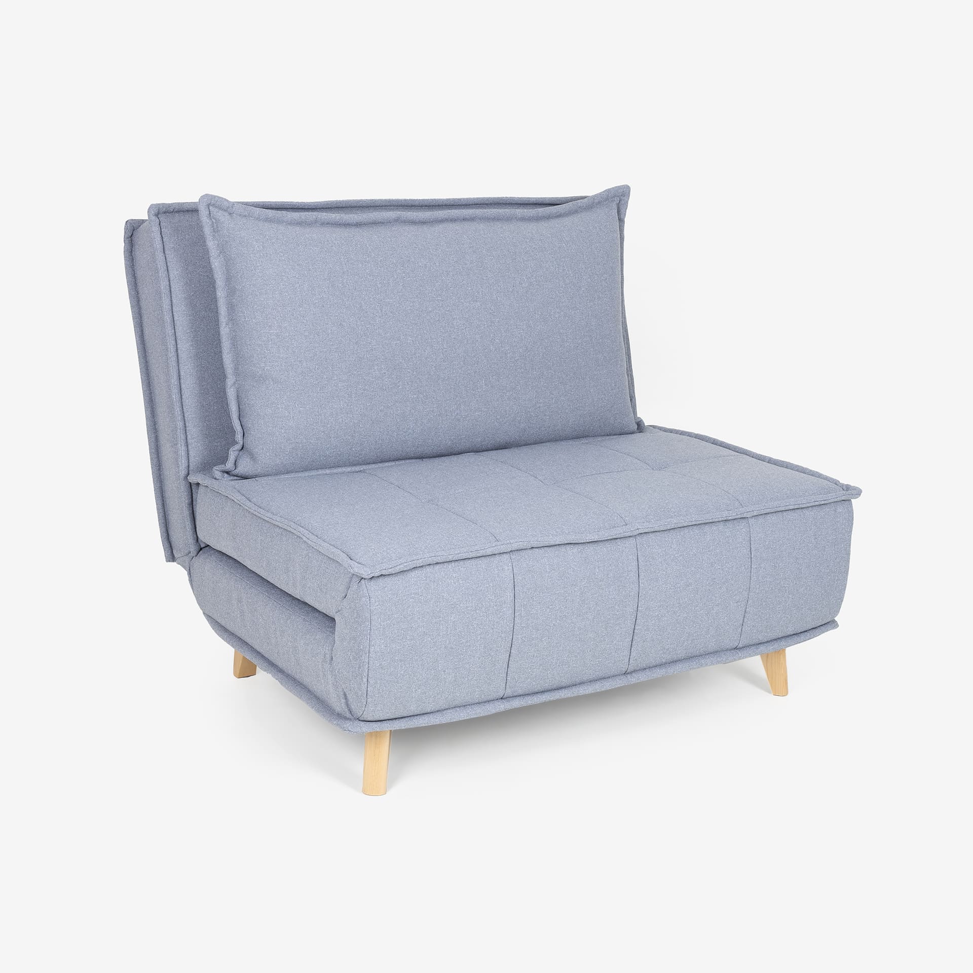 Sofá cama individual gris claro Gael 104x92x84cm