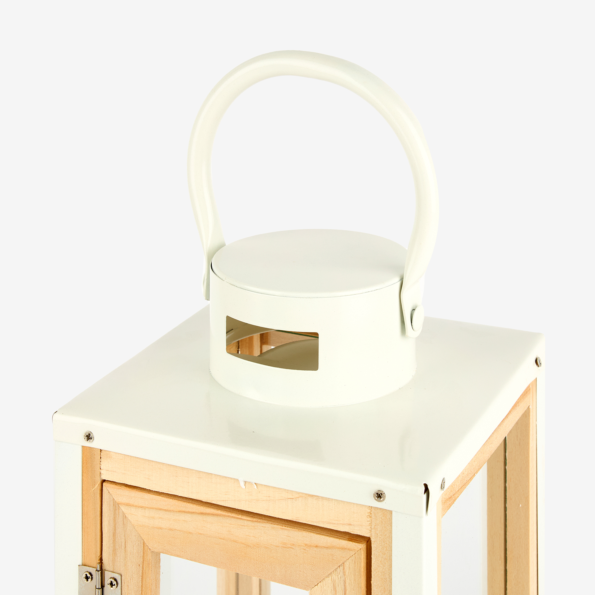 Farol de metal y madera Fener 15x15x31cm