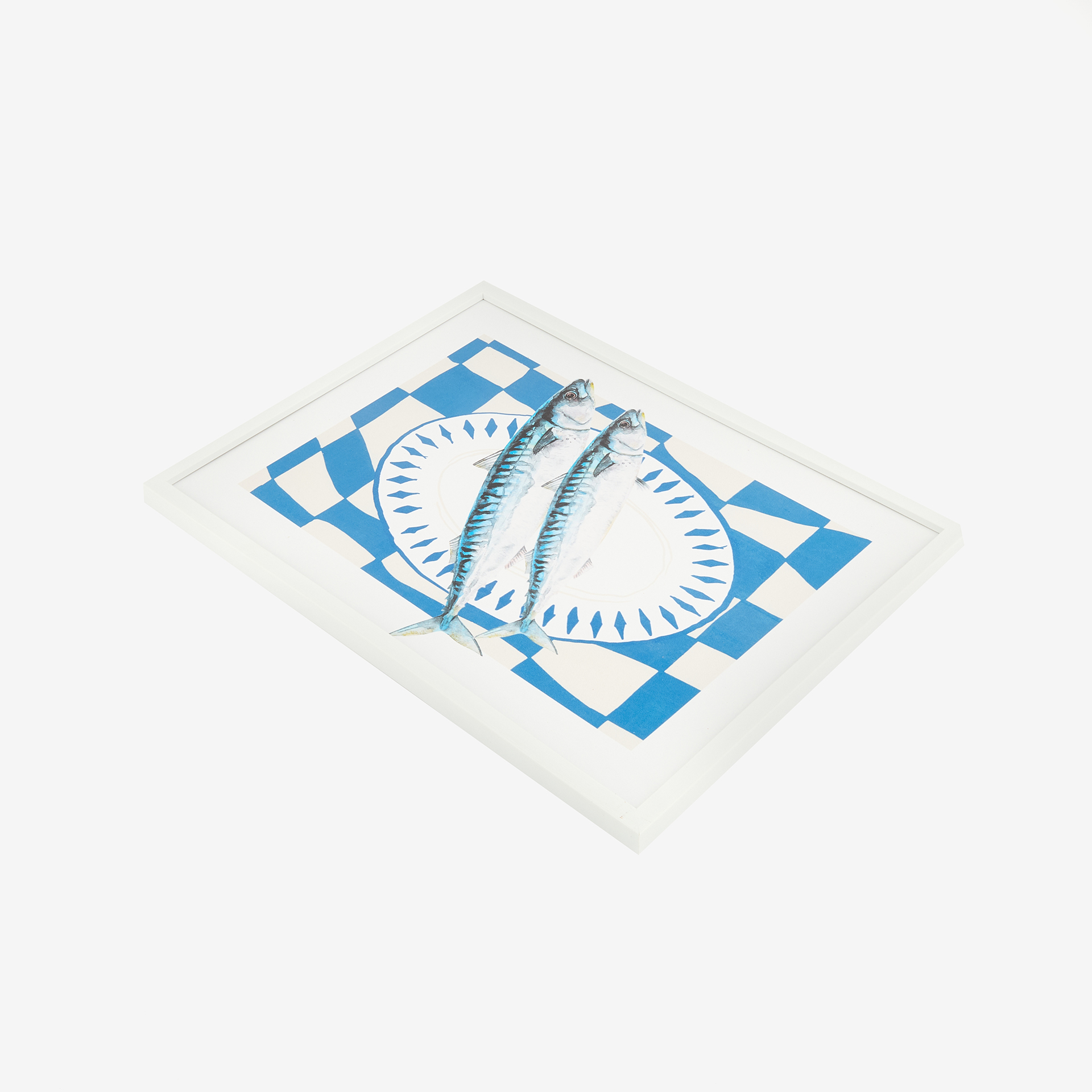 Cuadro con marco y cristal Sardines 30x40cm