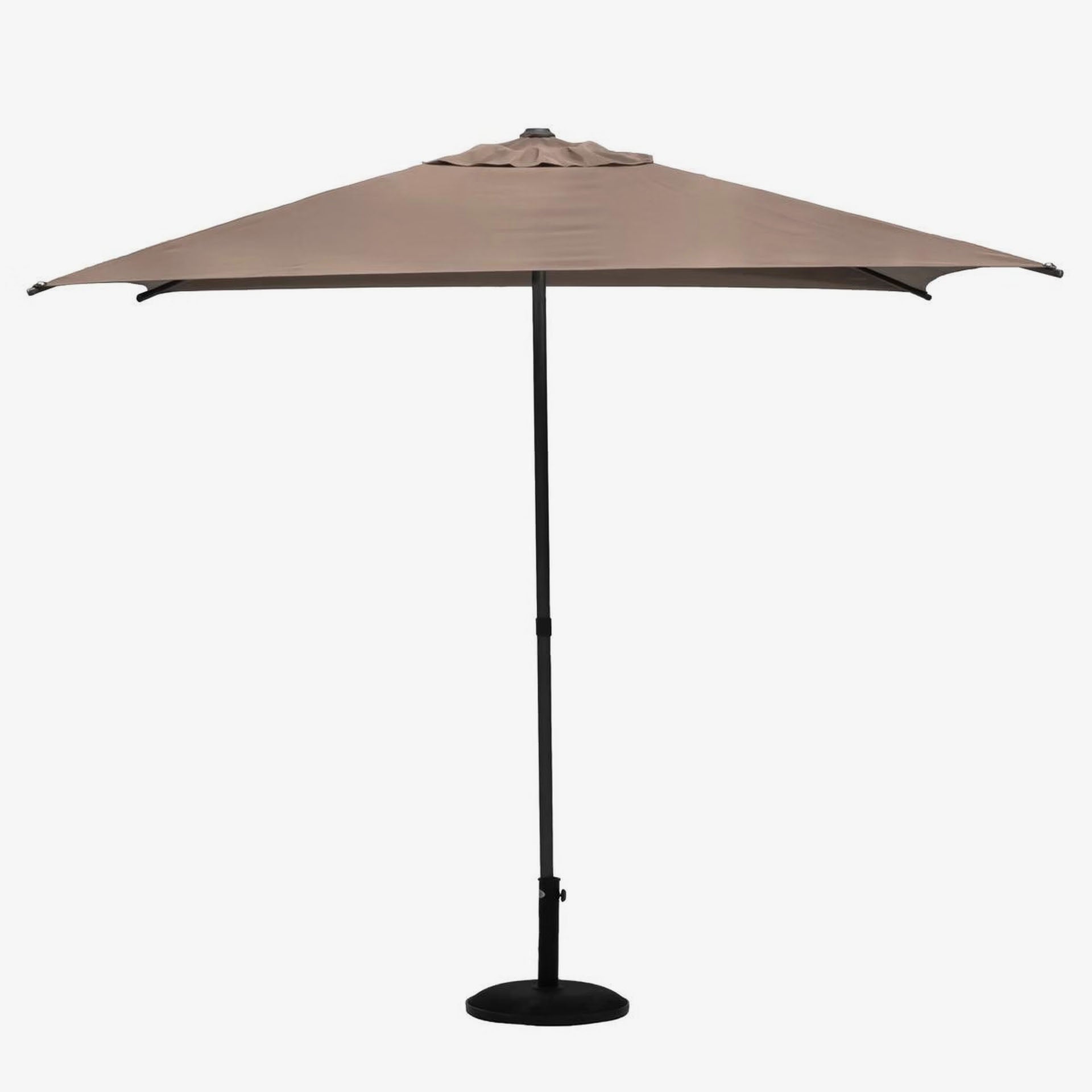 Parasol de acero inoxidable marr&oacute;n Sena 250x250cm