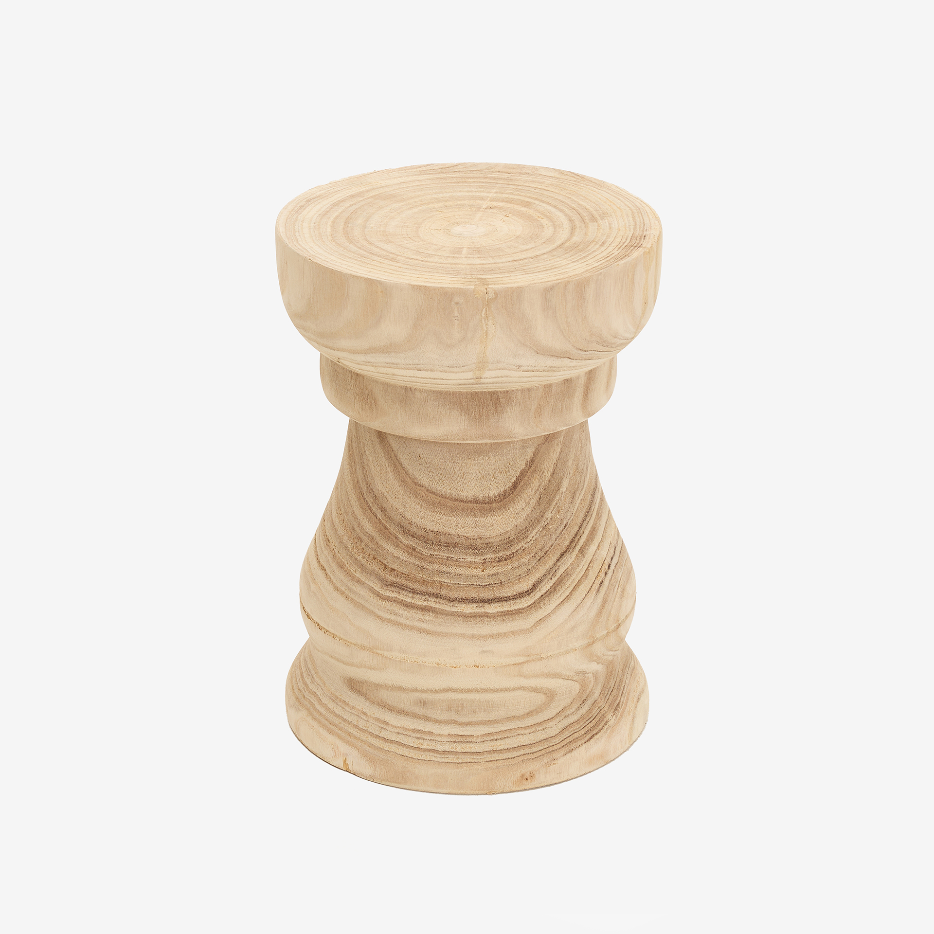 Mesa auxiliar de madera paulownia Adara &Oslash;28x40cm