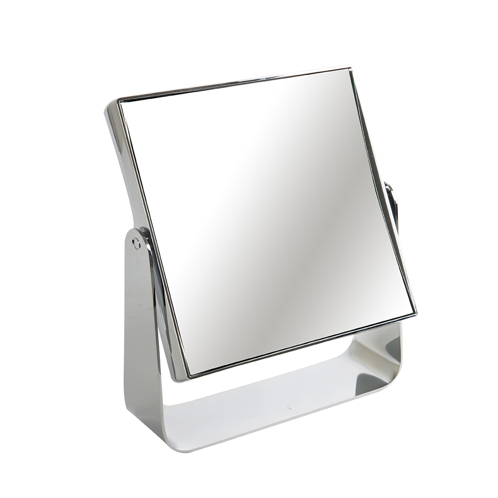 Espejo de ba&ntilde;o de 5 aumentos cromado de 15x15cm
