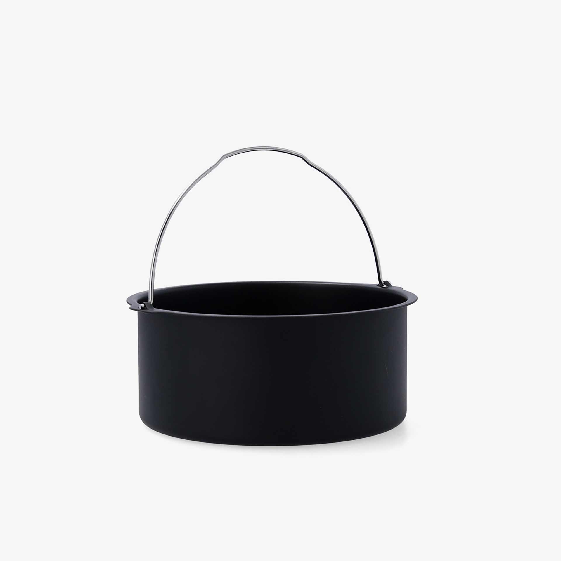 Molde de acero negro con asa 20x8cm para Airfryer