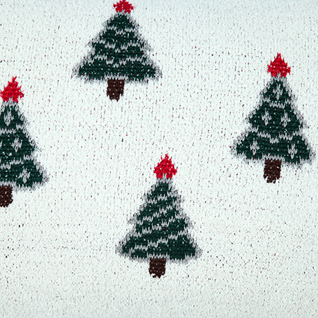 Funda de coj&iacute;n con &aacute;rboles y pompones Tree 50x35cm