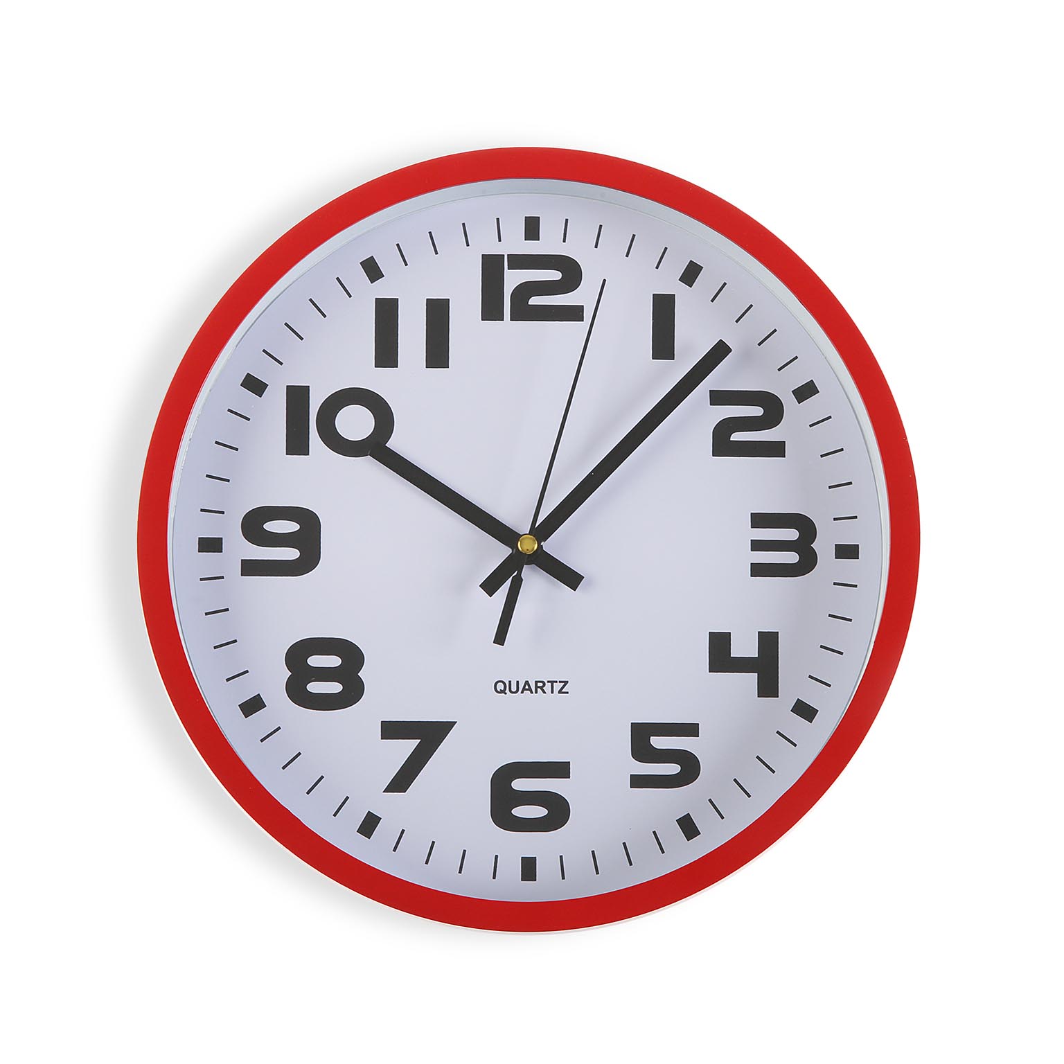 Reloj cocina pl&aacute;stico rojo &Oslash;25