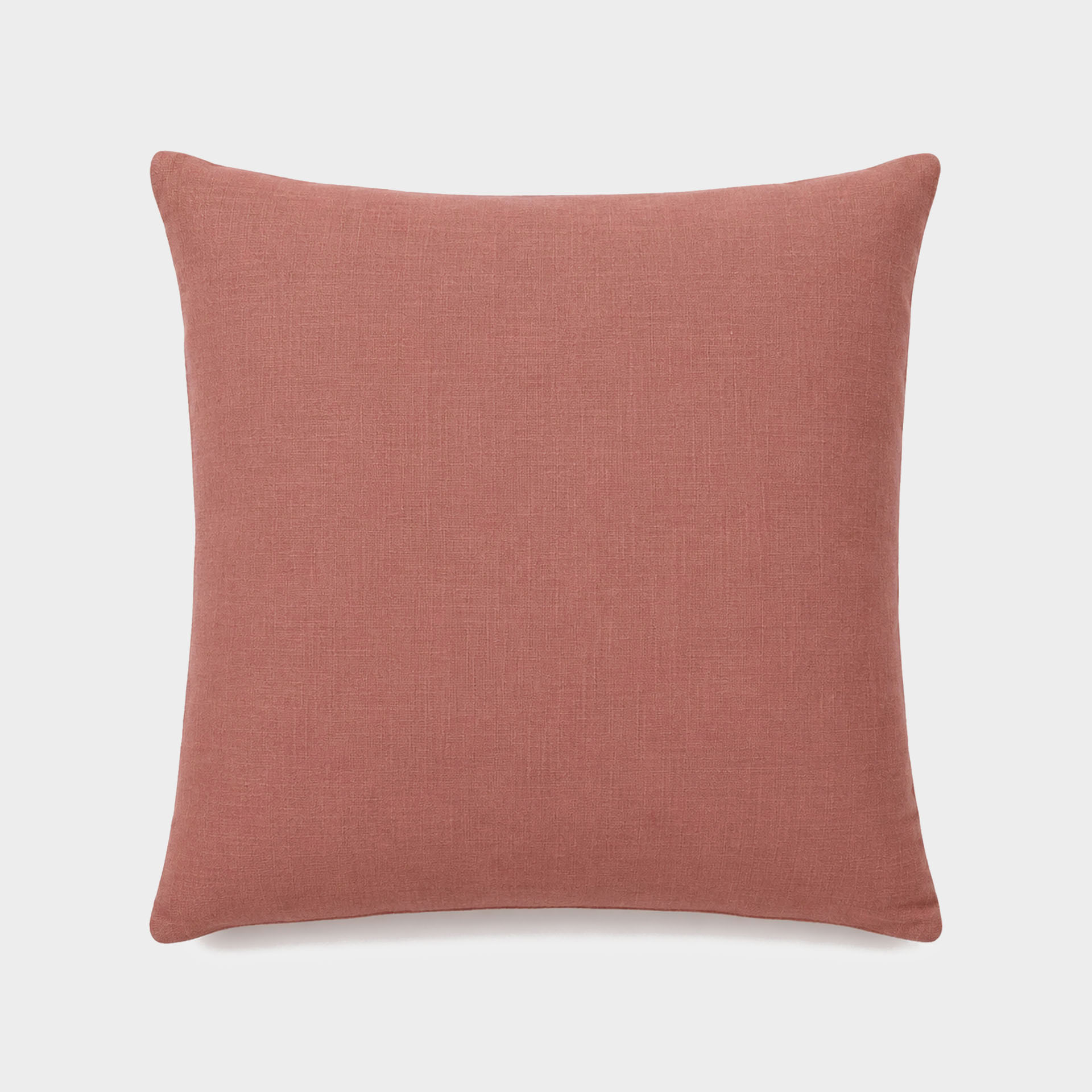 Funda de coj&iacute;n roja de poli&eacute;ster y lino Bruma 45x45cm