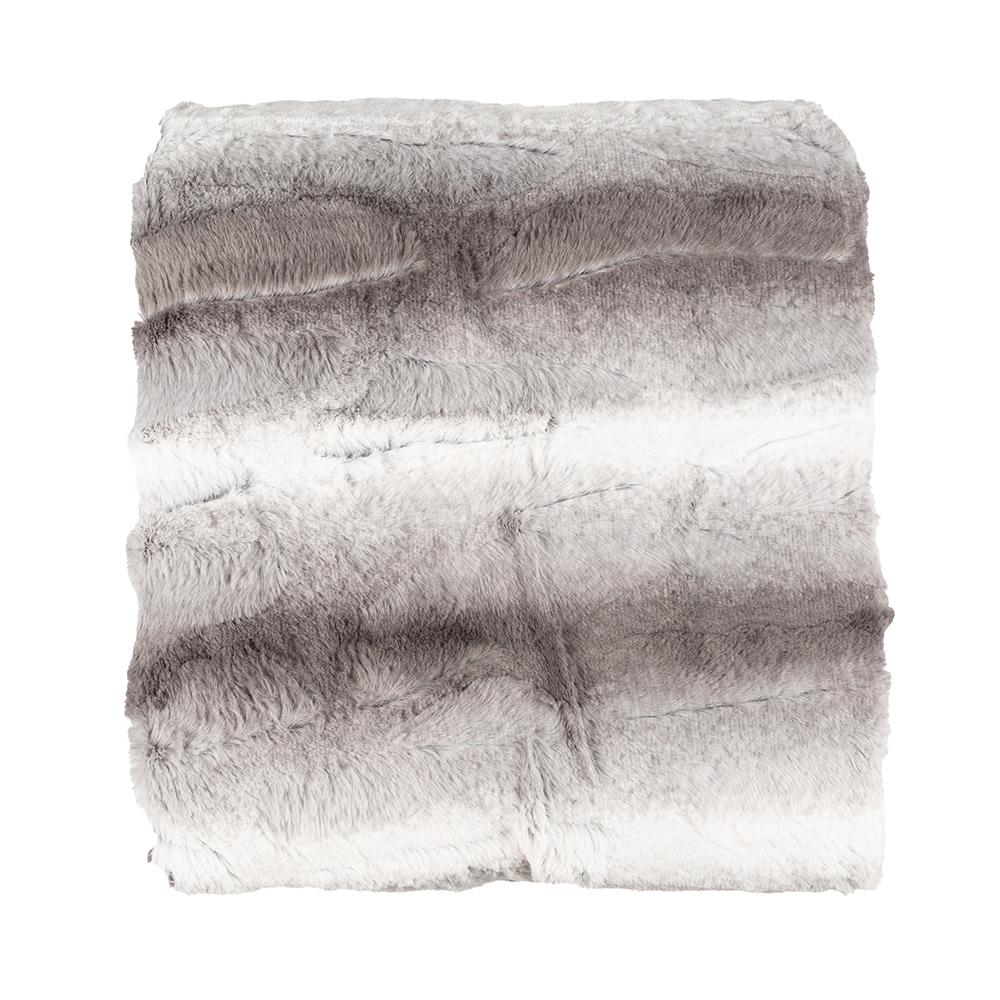 Manta de pelo gris Alp 130x150cm