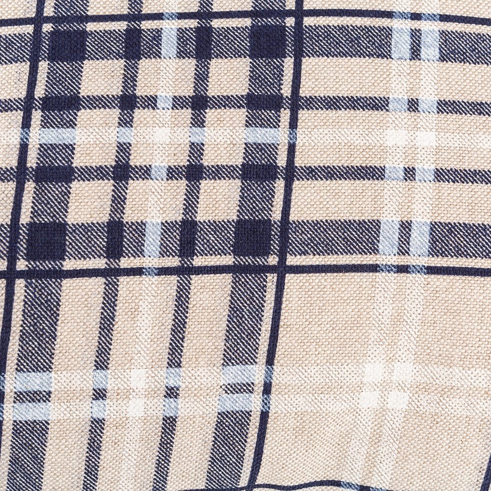 Funda de cojín de cuadros azul Uxue 45x45cm