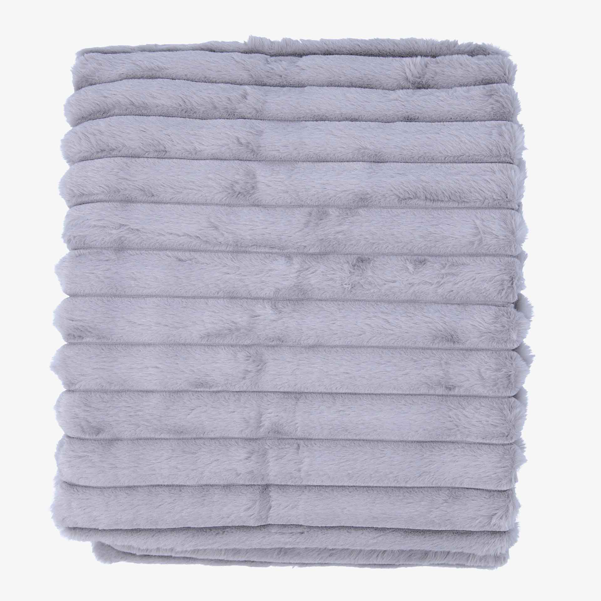 Manta efecto pelo gris Lineo 130x150cm