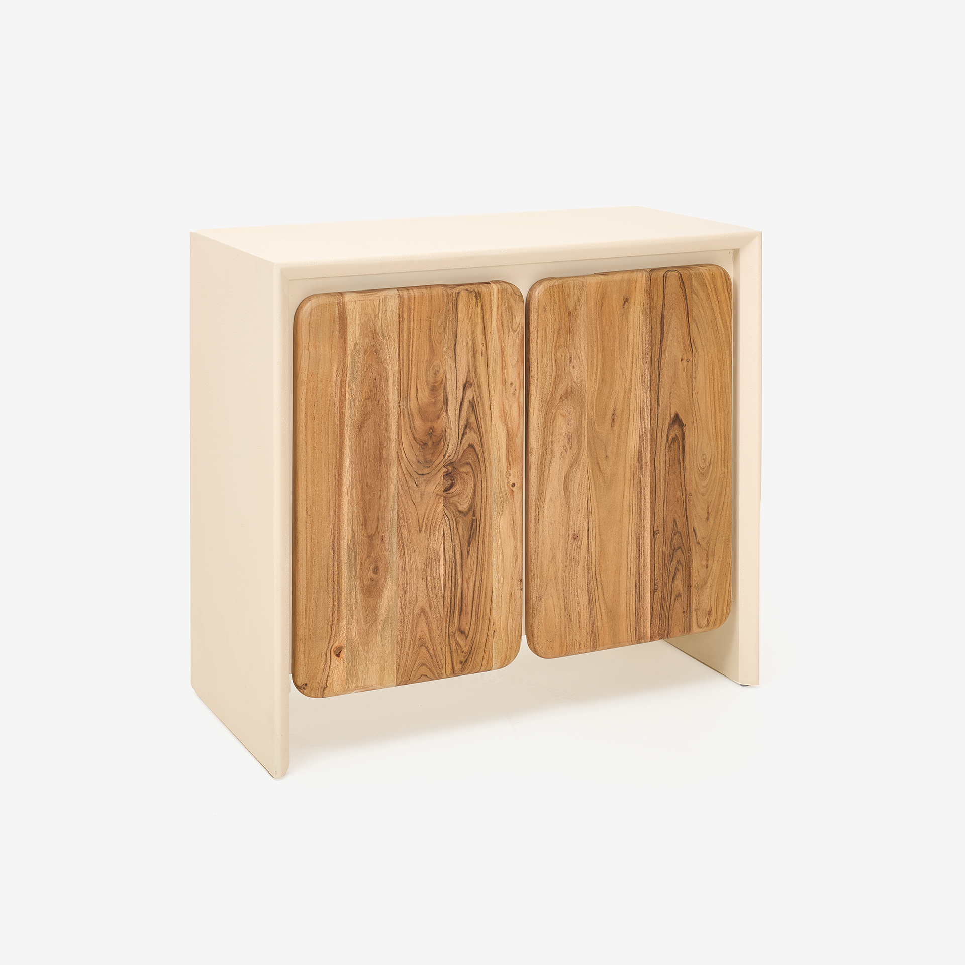 C&oacute;moda de microcemento y madera de acacia Kurli 90x43x80cm Clau&Chloe