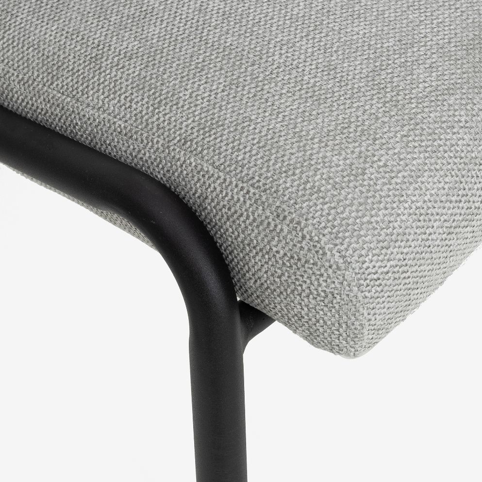 Silla de comedor gris claro Mina 49x60cm