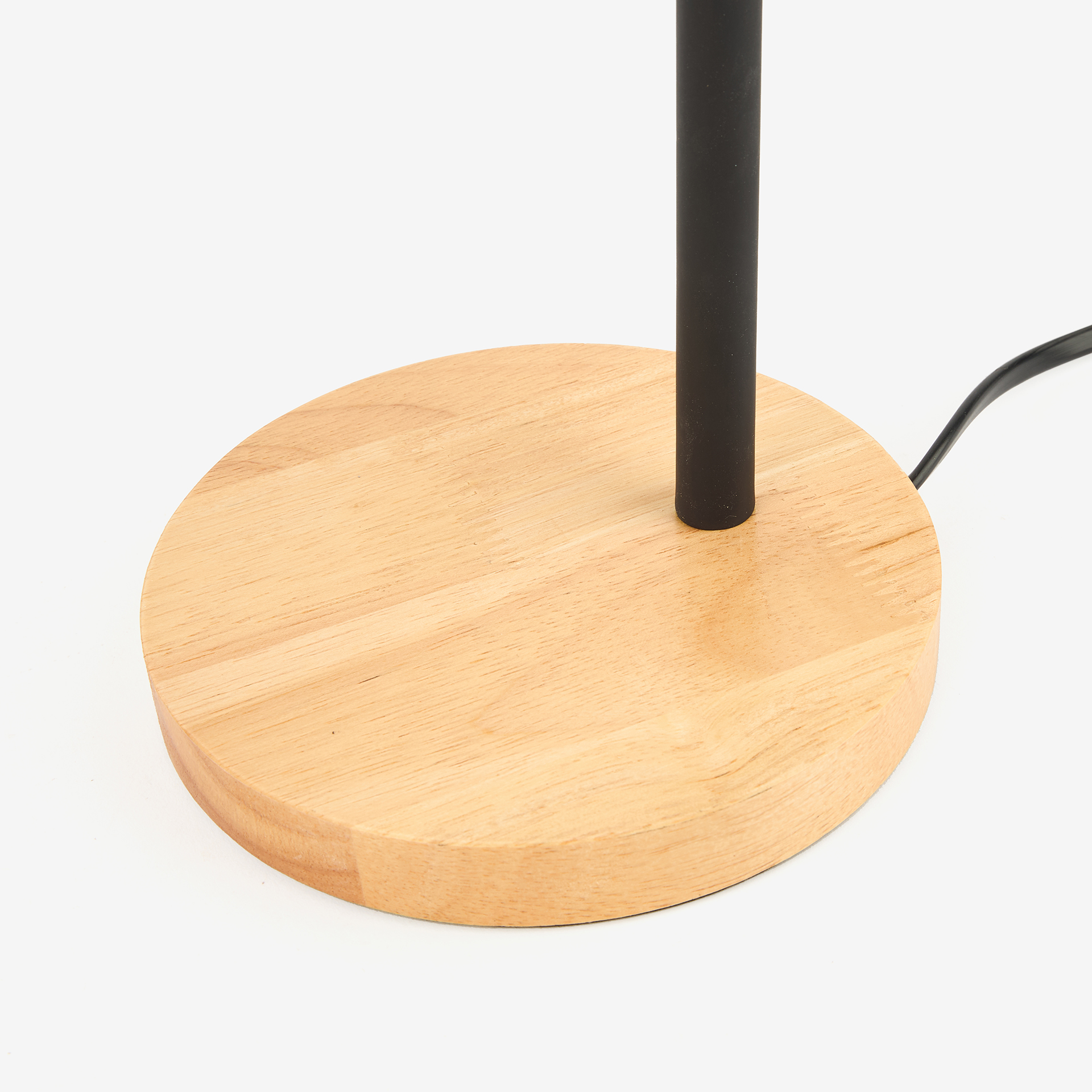 L&aacute;mpara de mesa negra de metal y madera Flexo &Oslash;14x36cm