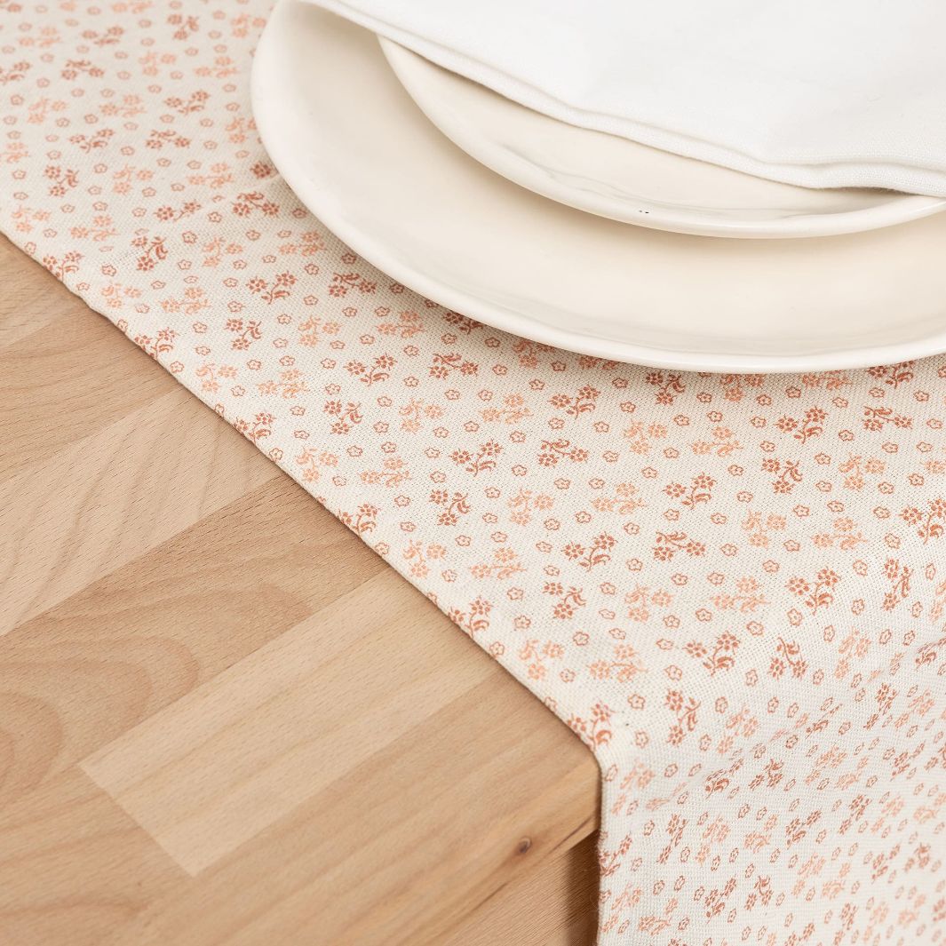 Camino de mesa de algod&oacute;n reciclado Ixora 55x140cm