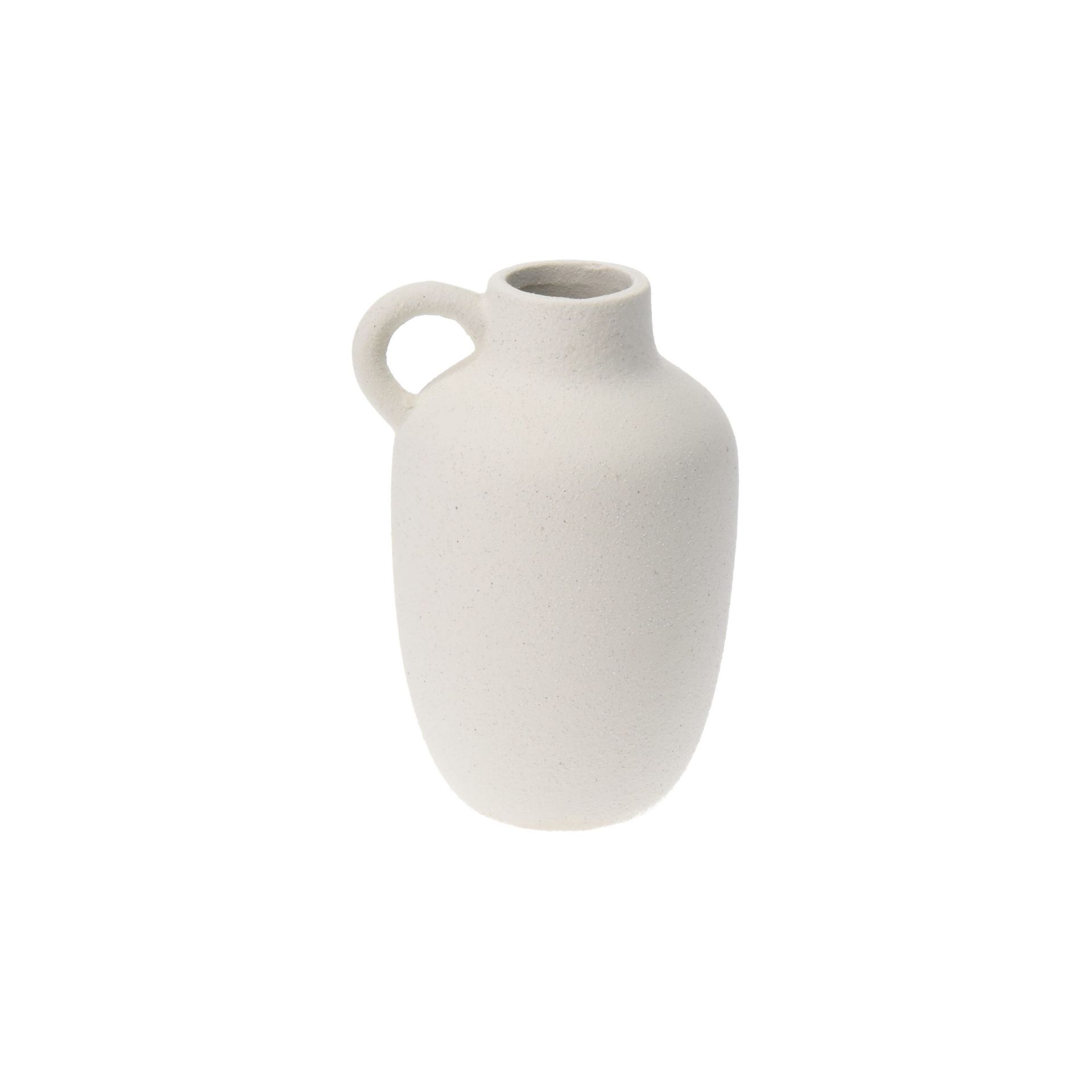 Jarrón con asa de gres Suyen 13X12X18cm en varios colores