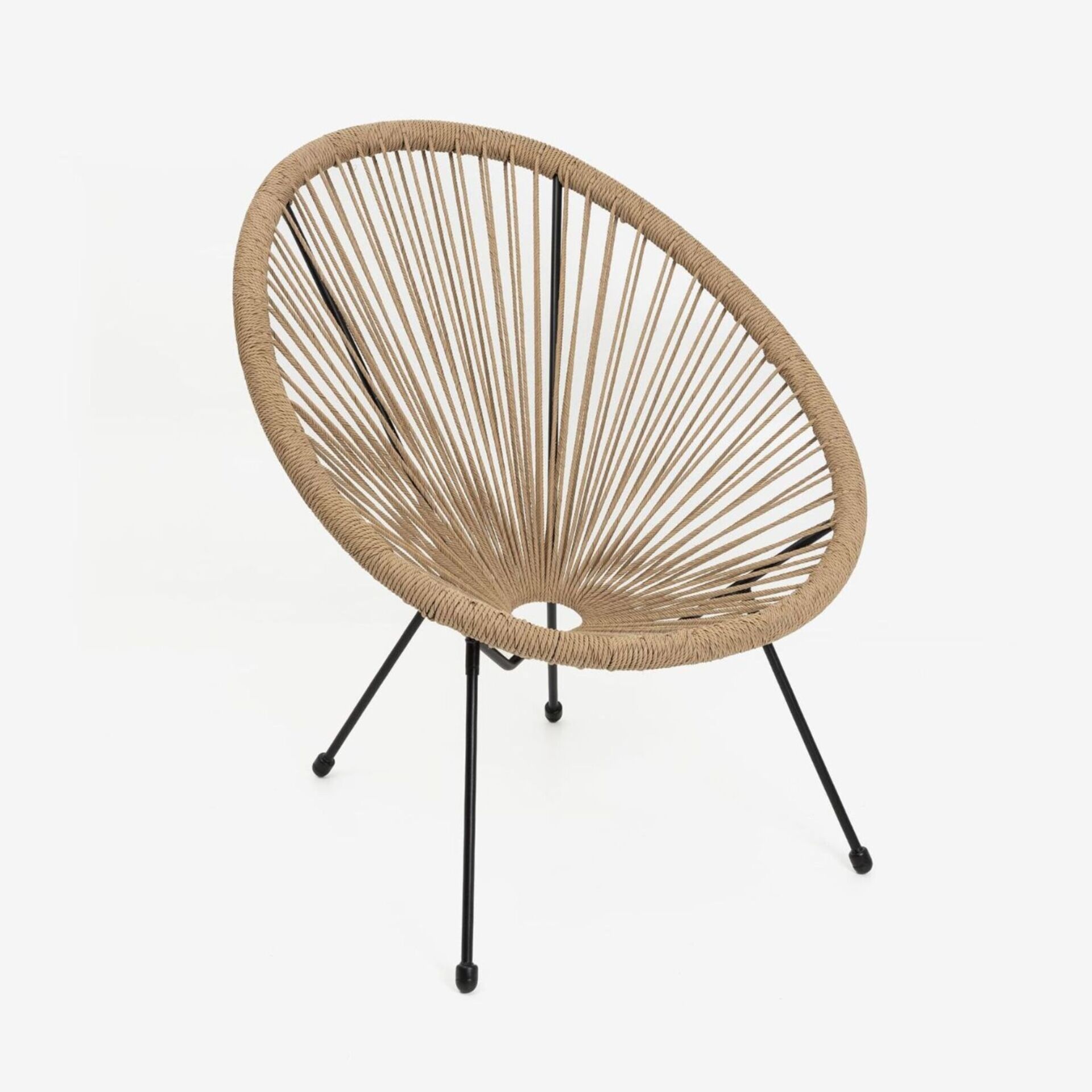 Silla para interior y exterior de rat&aacute;n sint&eacute;tico Acapulco 72x80x83cm