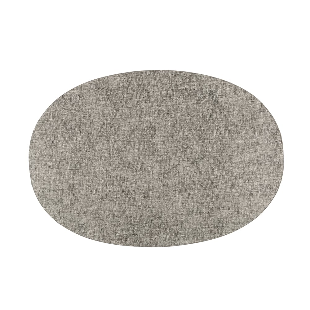 Mantel individual oval reversible gris Tiffany 48x33cm