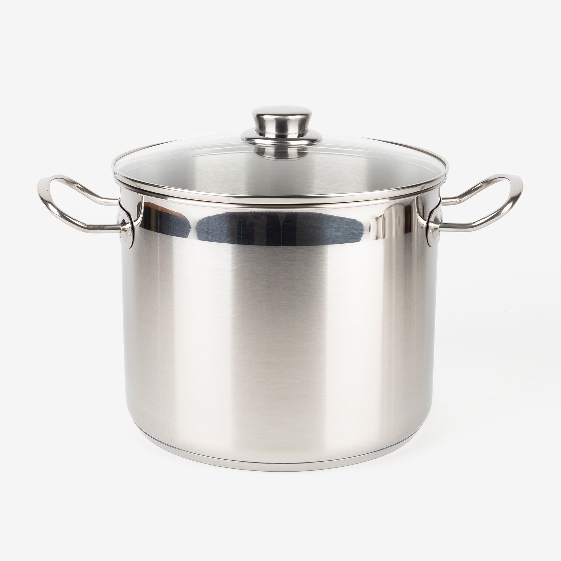 Olla de acero inoxidable con tapa de cristal &Oslash;30cm