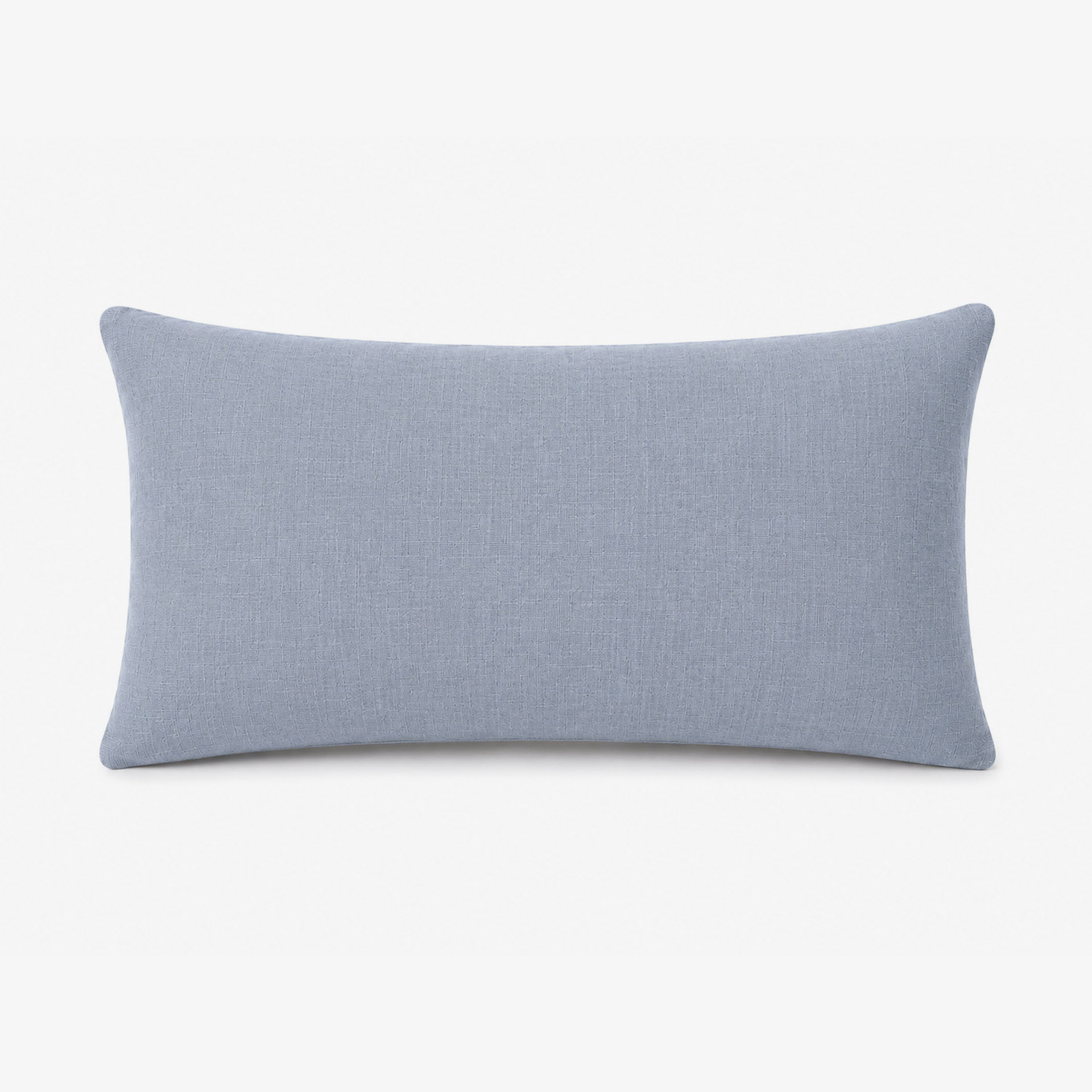 Funda de coj&iacute;n azul de poli&eacute;ster y lino Bruma 30x45cm