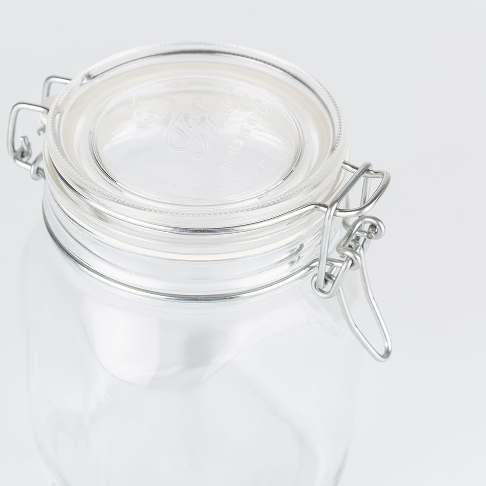 Bote de cristal herm&eacute;tico grande 1L