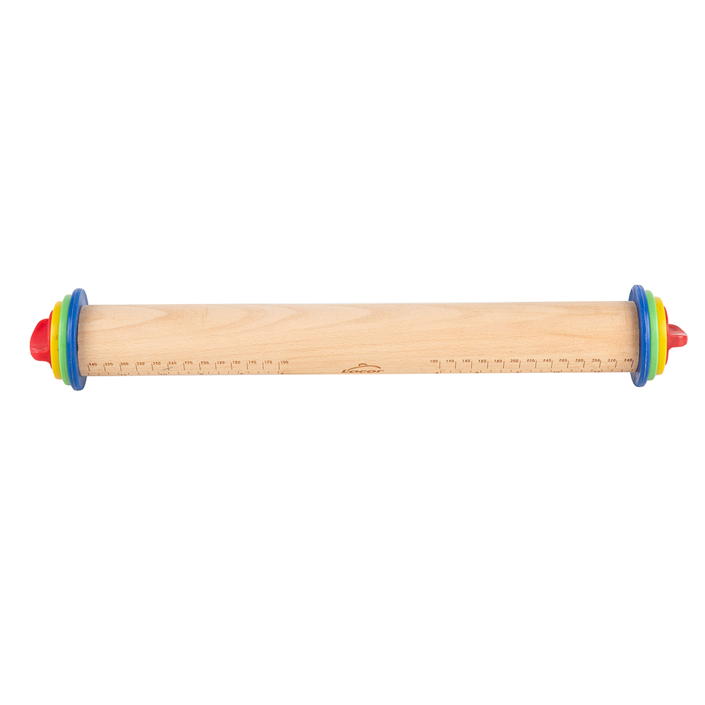 Rodillo amasador ajustable de madera 34cm