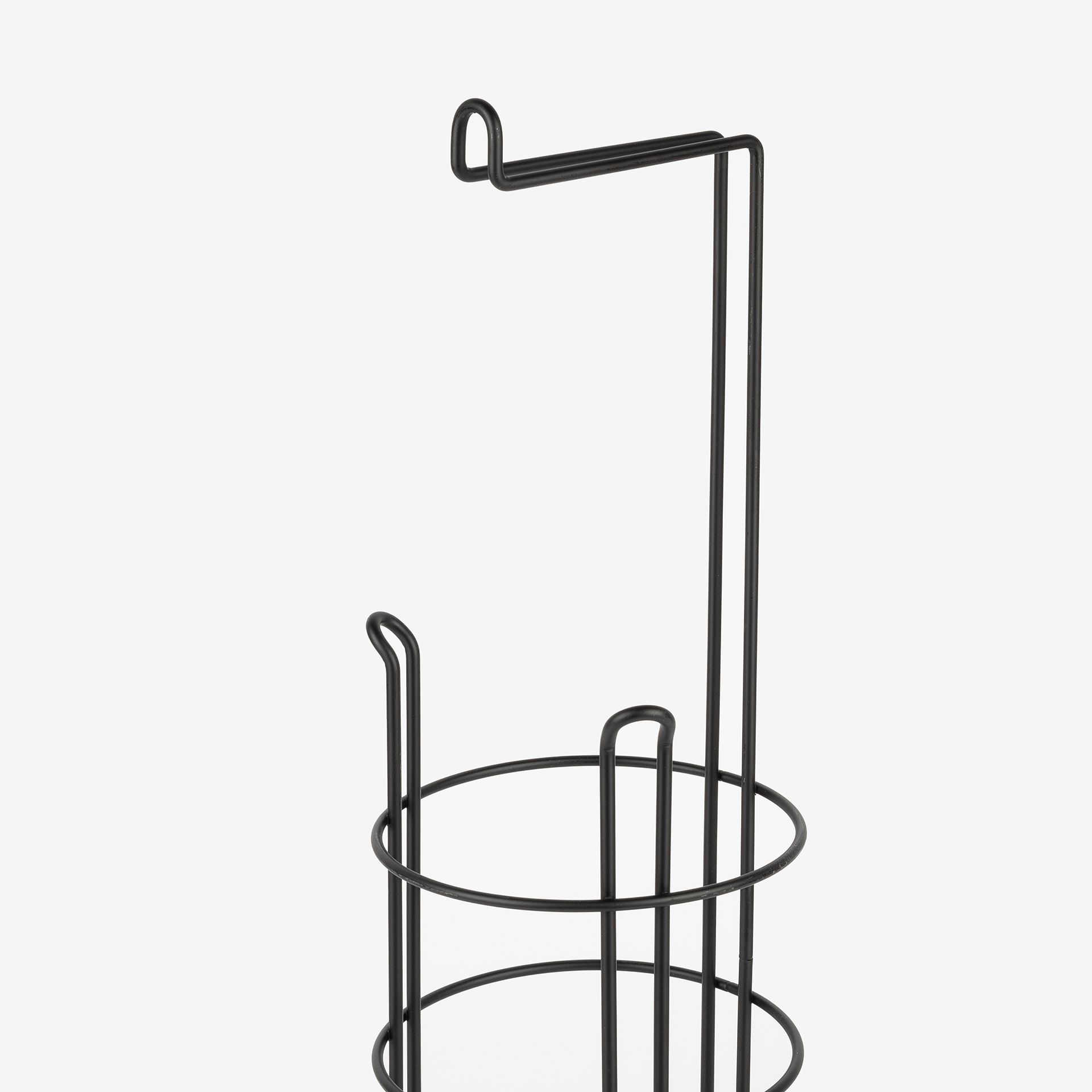 Portarrollos de metal negro