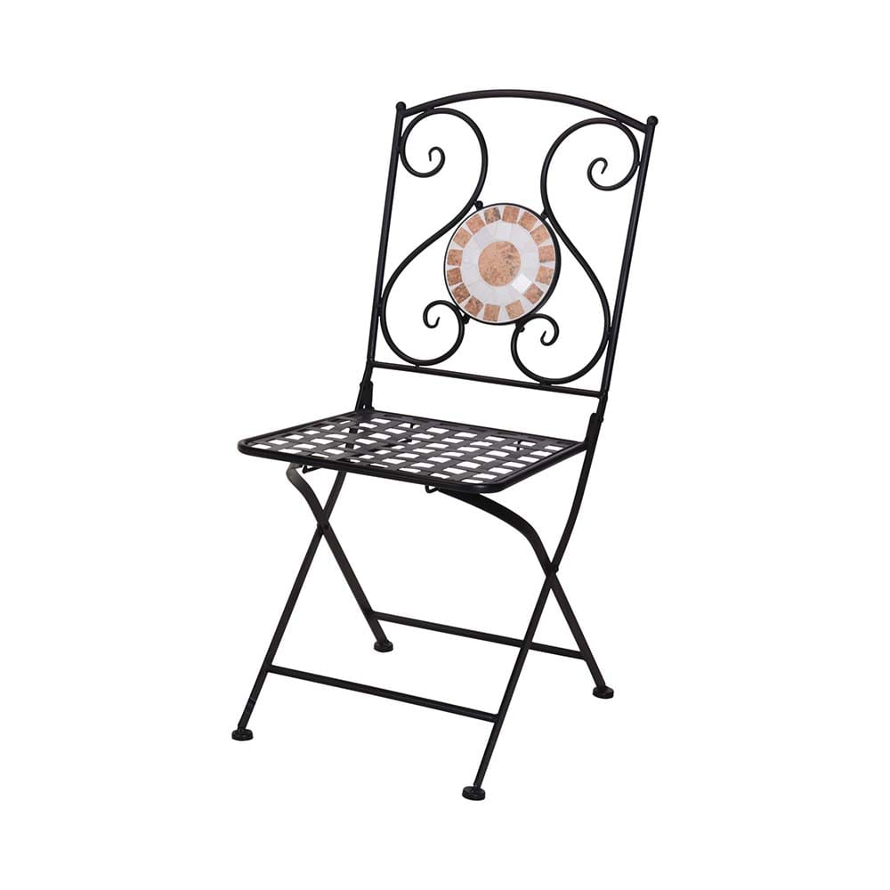 Silla de jard&iacute;n plegable mosaico Bistro 40x38x90cm