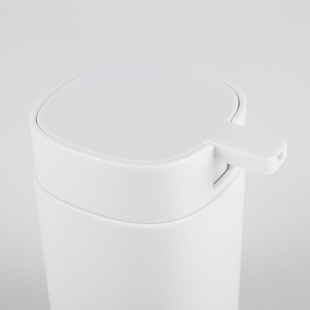 Dispensador de jab&oacute;n de ba&ntilde;o blanco mate