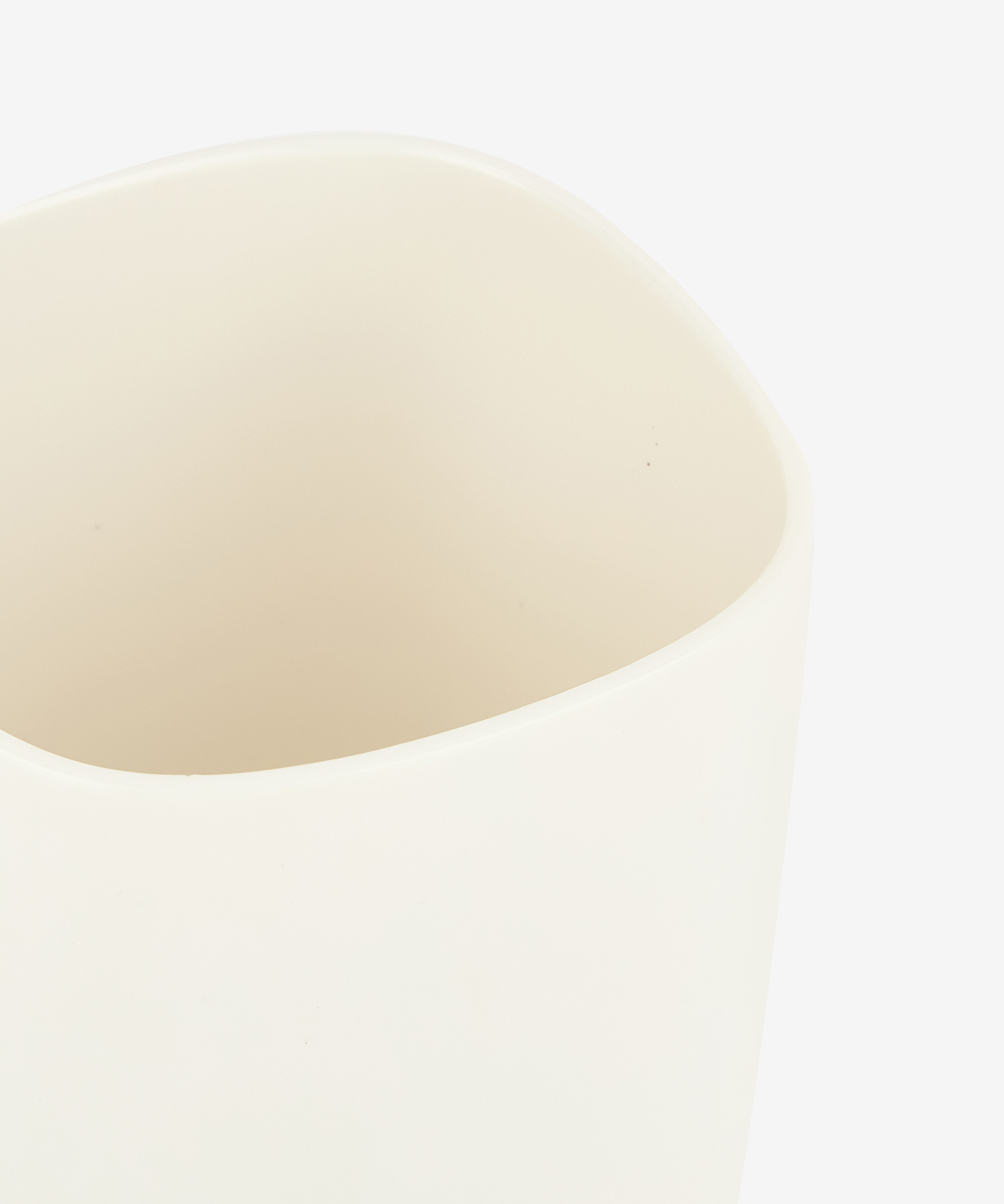 Vaso portacepillos de plástico blanco 8x11cm