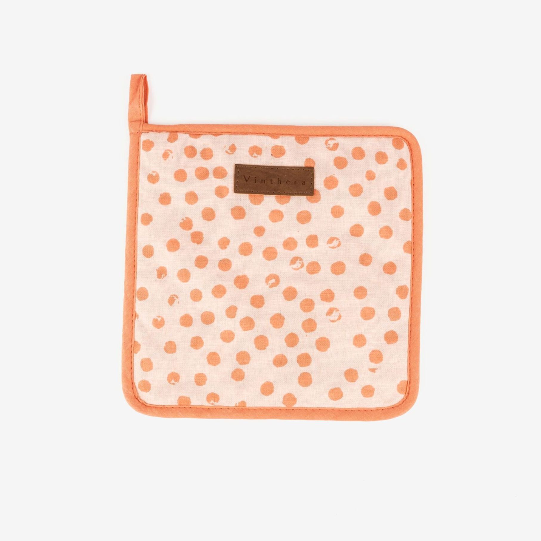 Agarradera de algod&oacute;n naranja Lasis 20x20cm