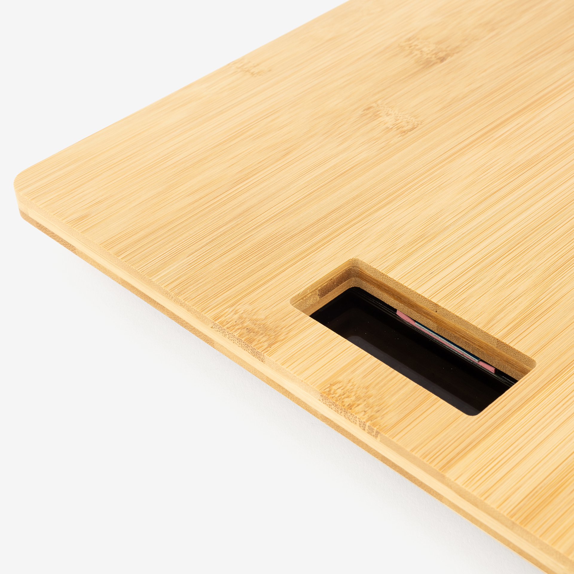 Báscula de baño de bambú 31x31x3cm