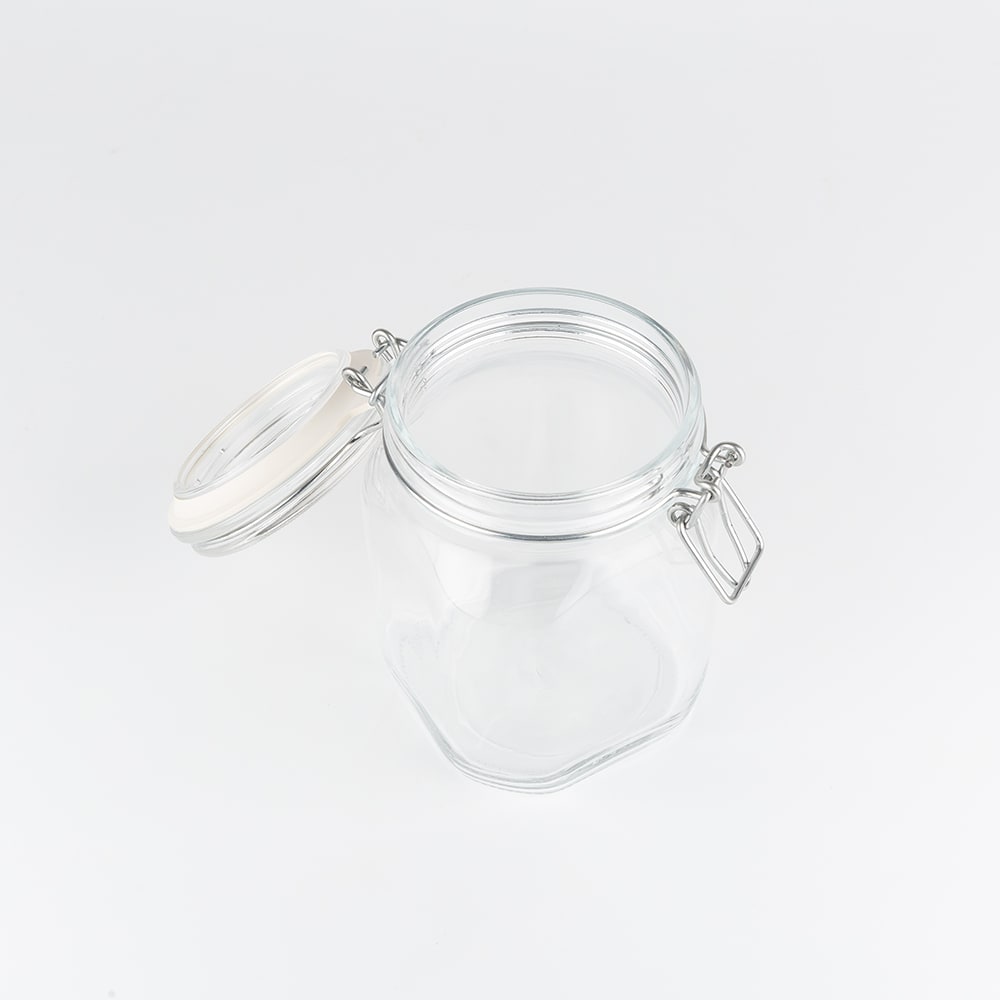 Bote de cristal herm&eacute;tico grande 1L