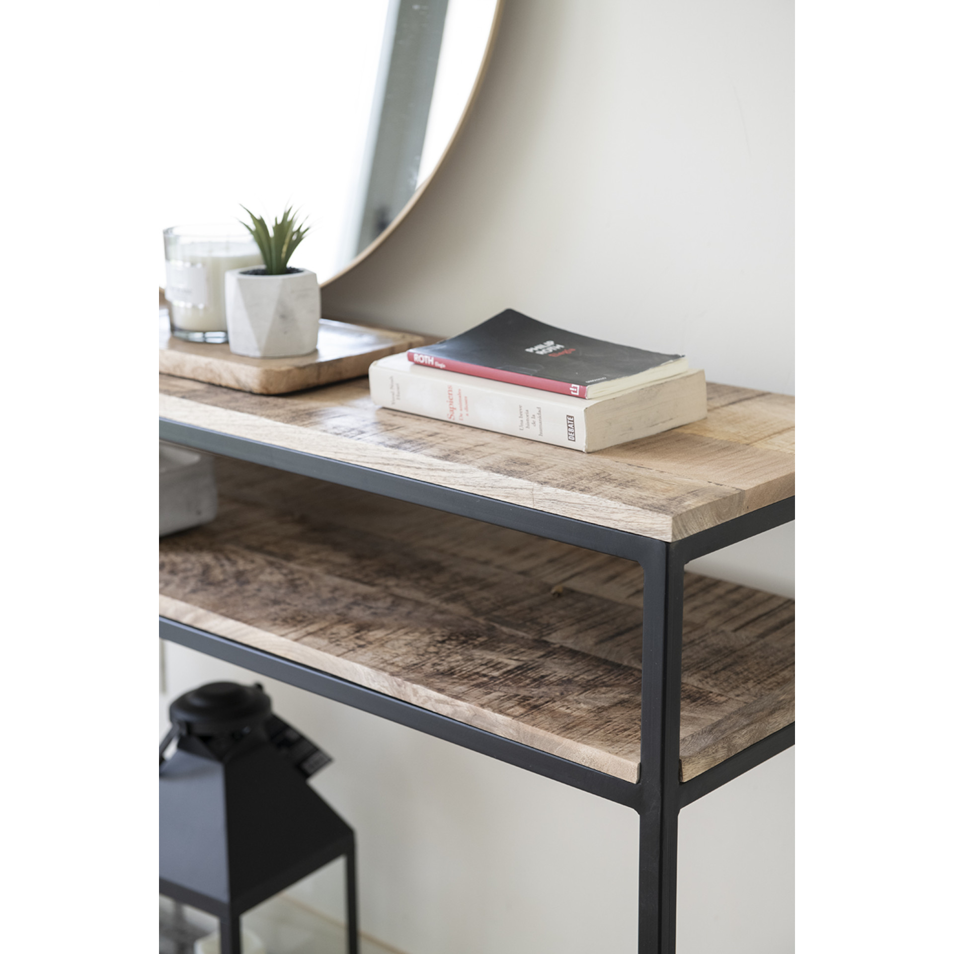 Consola de madera de mango Macao 120x35x80cm