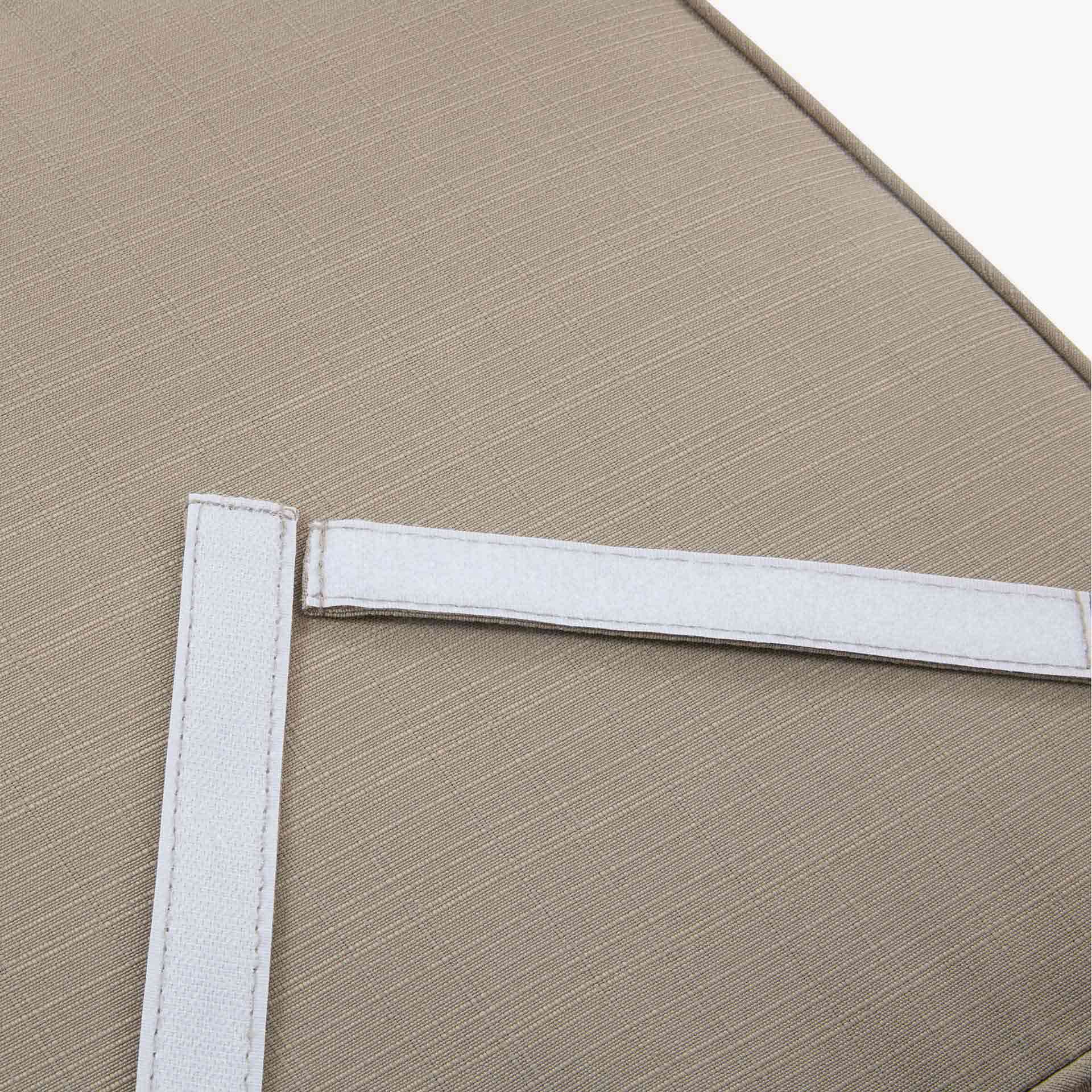 Cojin para silla de jard&iacute;n con velcro caf&eacute; Kairo 40x40cm