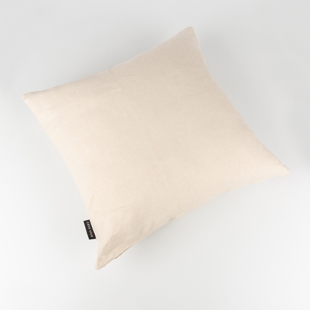 Funda de coj&iacute;n de lino 100% blanco 45x45cm